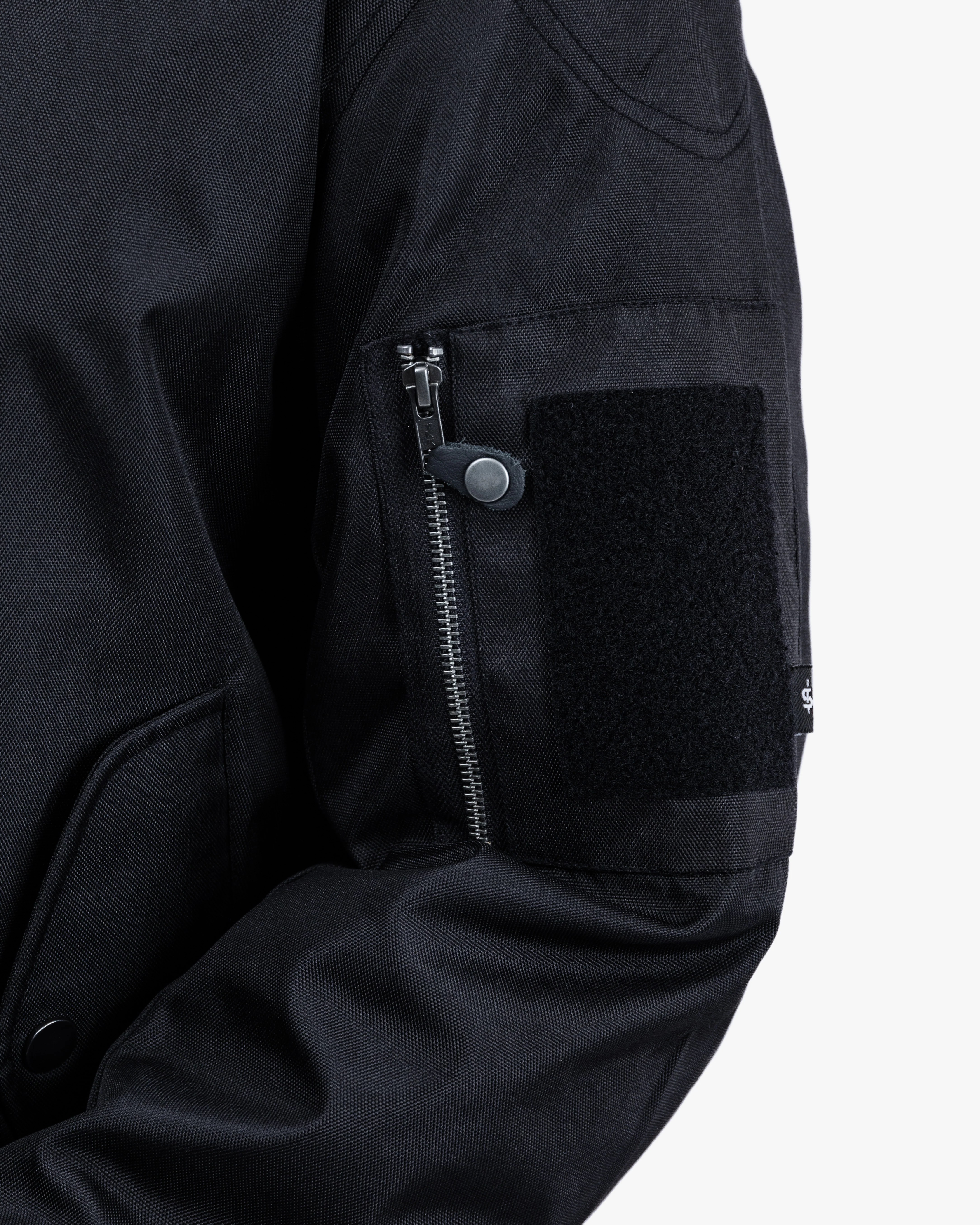 Airforce MA1 Black Motorcycle Bomber Jacket - Image 10