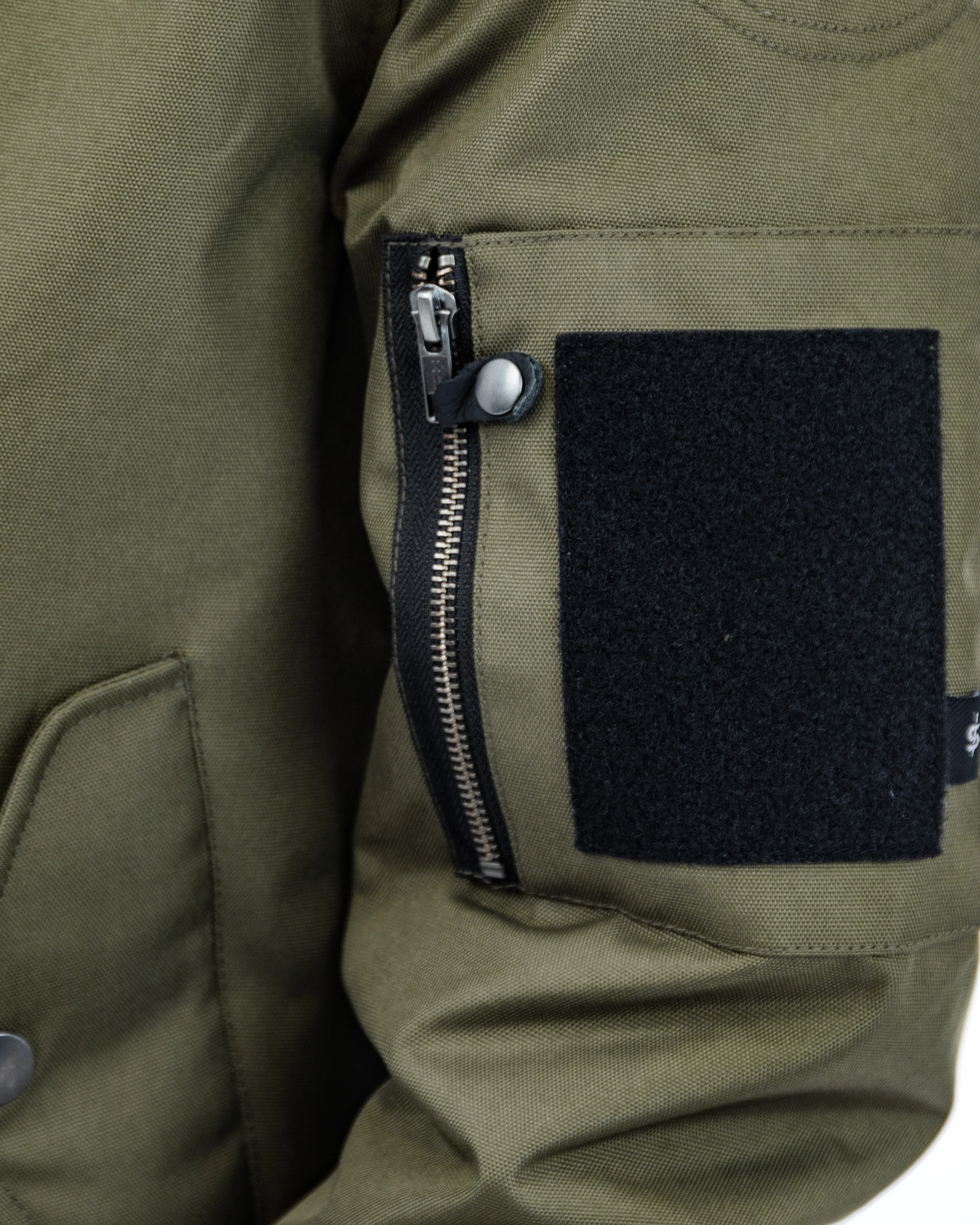 Airforce MA1 Olive Green Motorcycle Bomber Jacket - Image 7