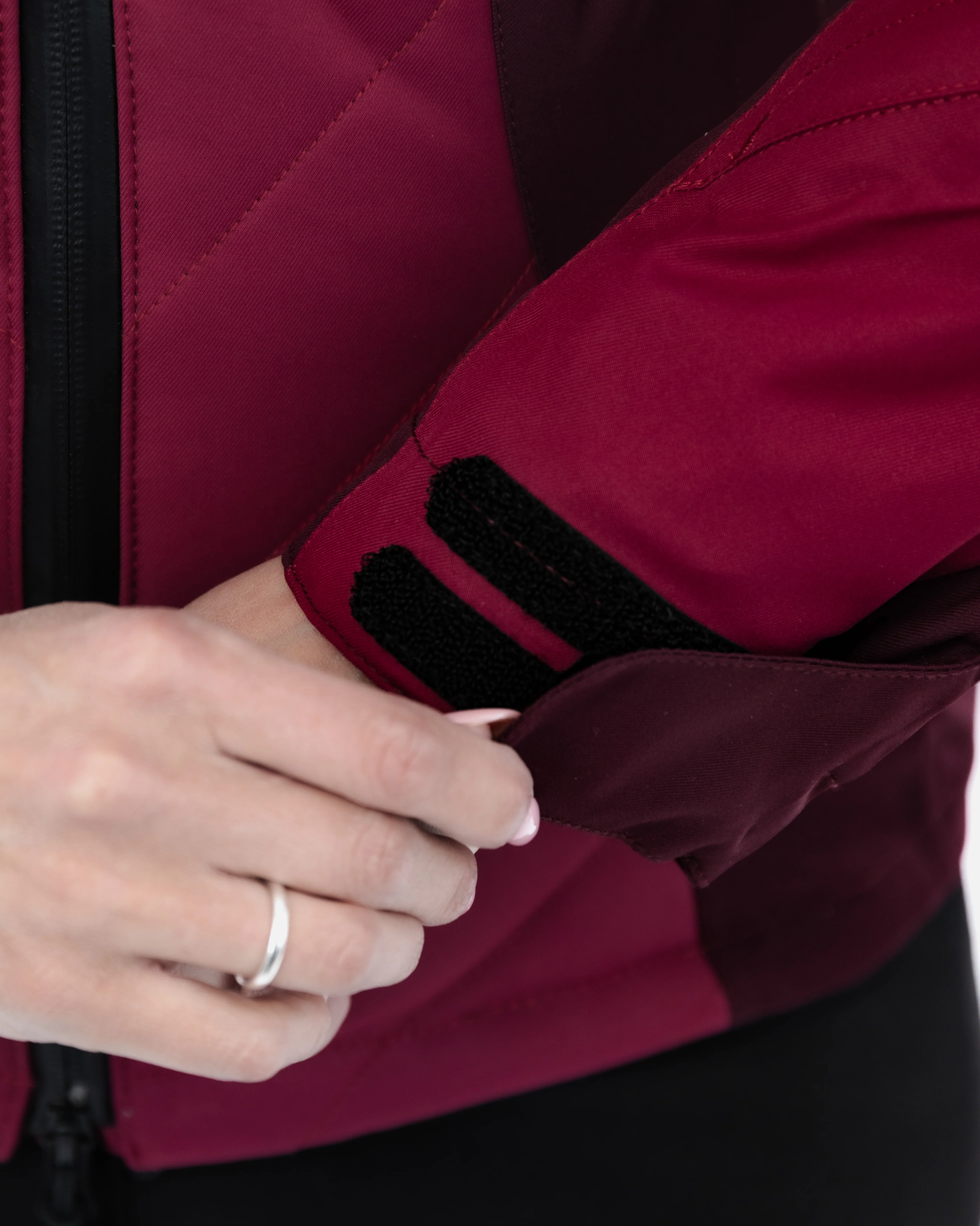 Bella Port Red Quilted Ladies Motorcycle Jacket - Image 11