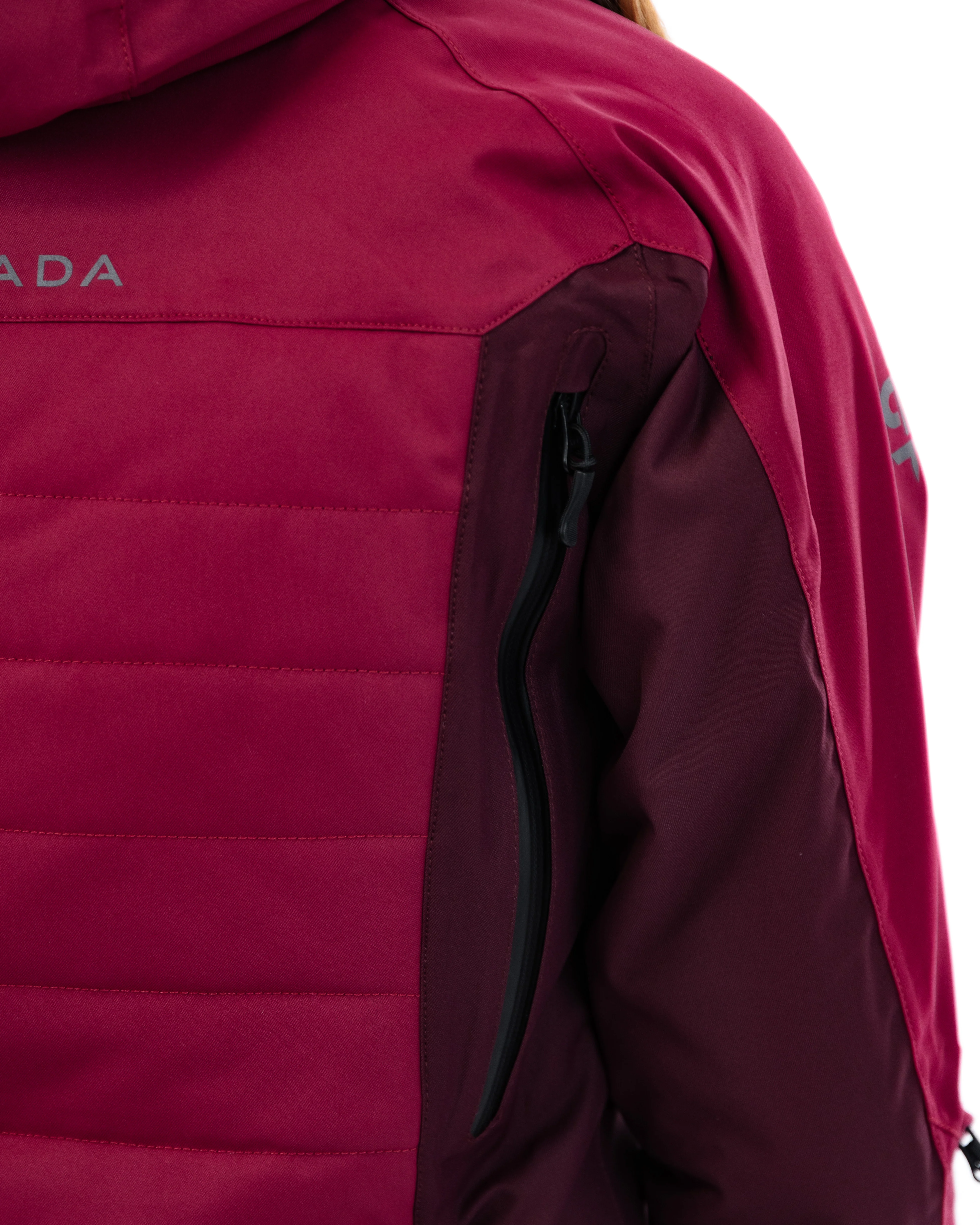 Bella Port Red Quilted Ladies Motorcycle Jacket - Image 6
