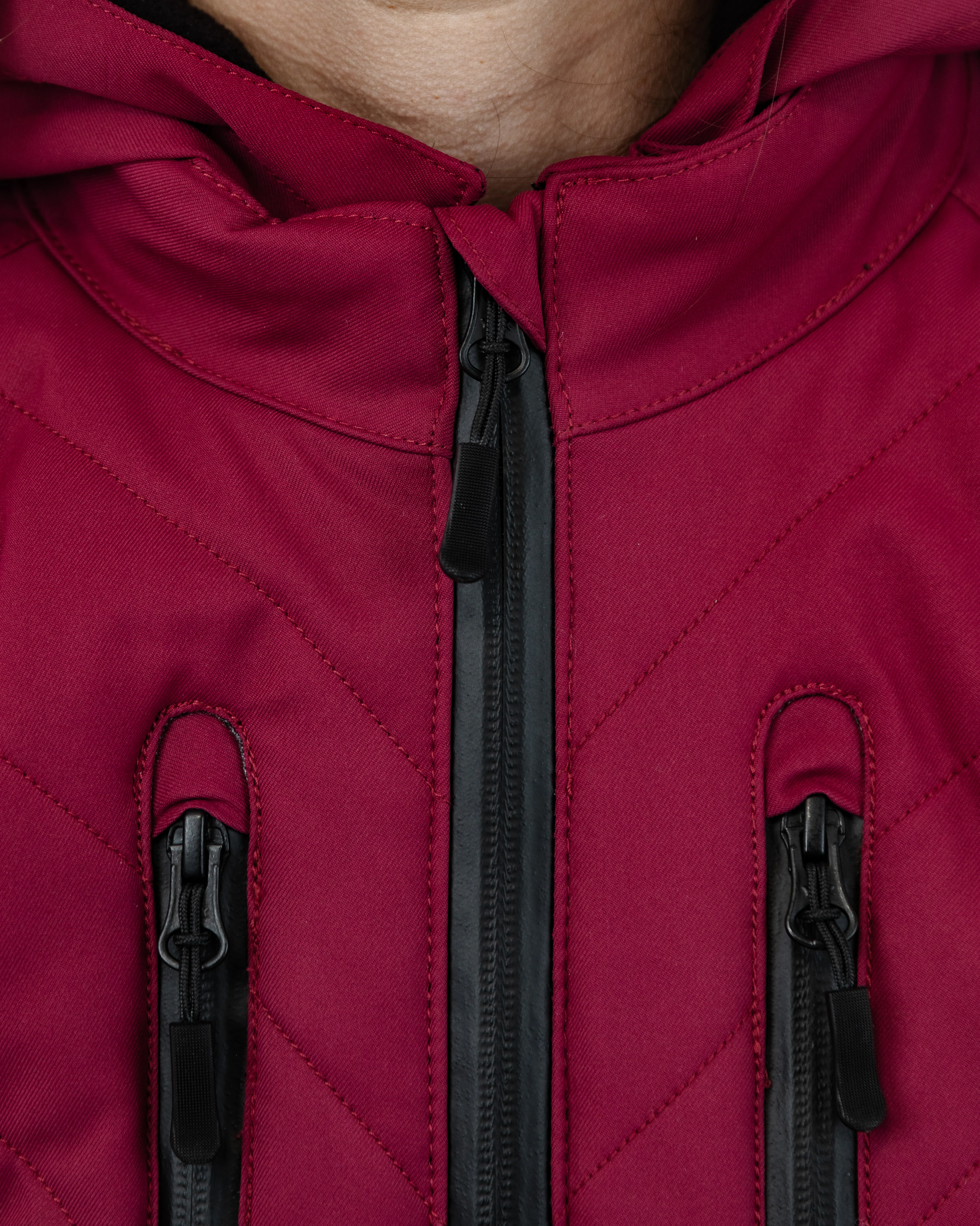 Bella Port Red Quilted Ladies Motorcycle Jacket - Image 8