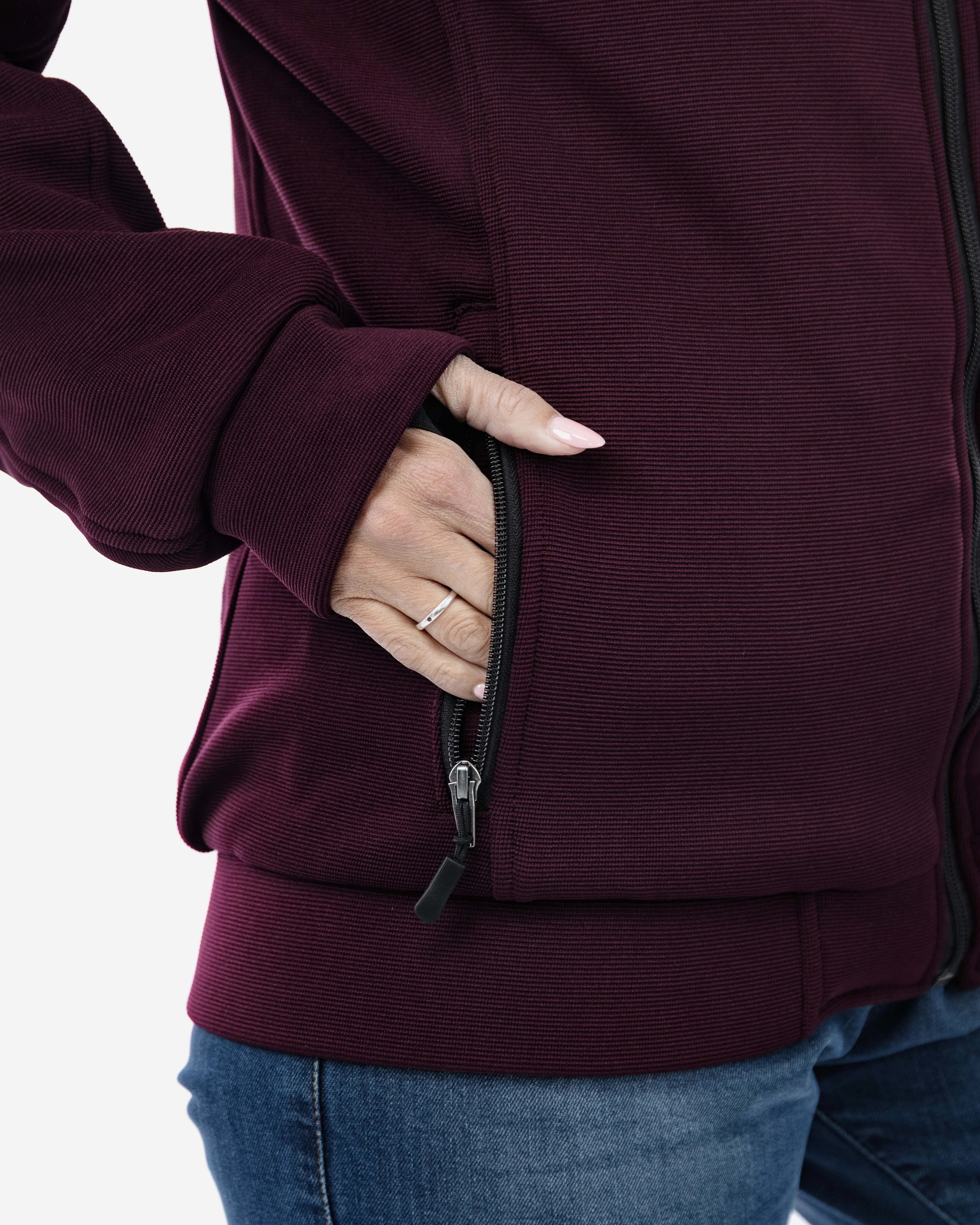 Blade Port Red Zip Up Motorcycle Hoodie - Image 5