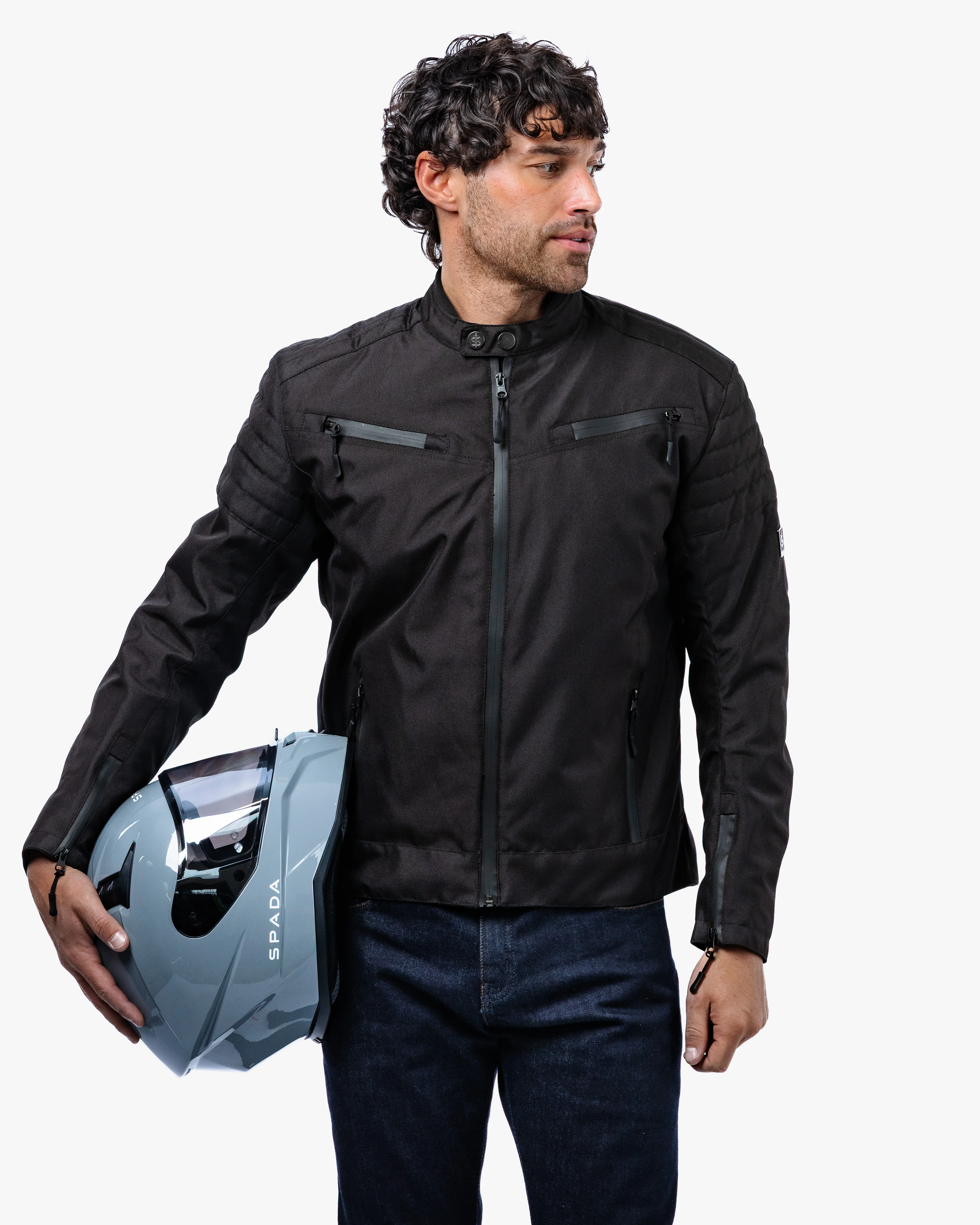 Cafe Flux Black Motorcycle Jacket - Image 4