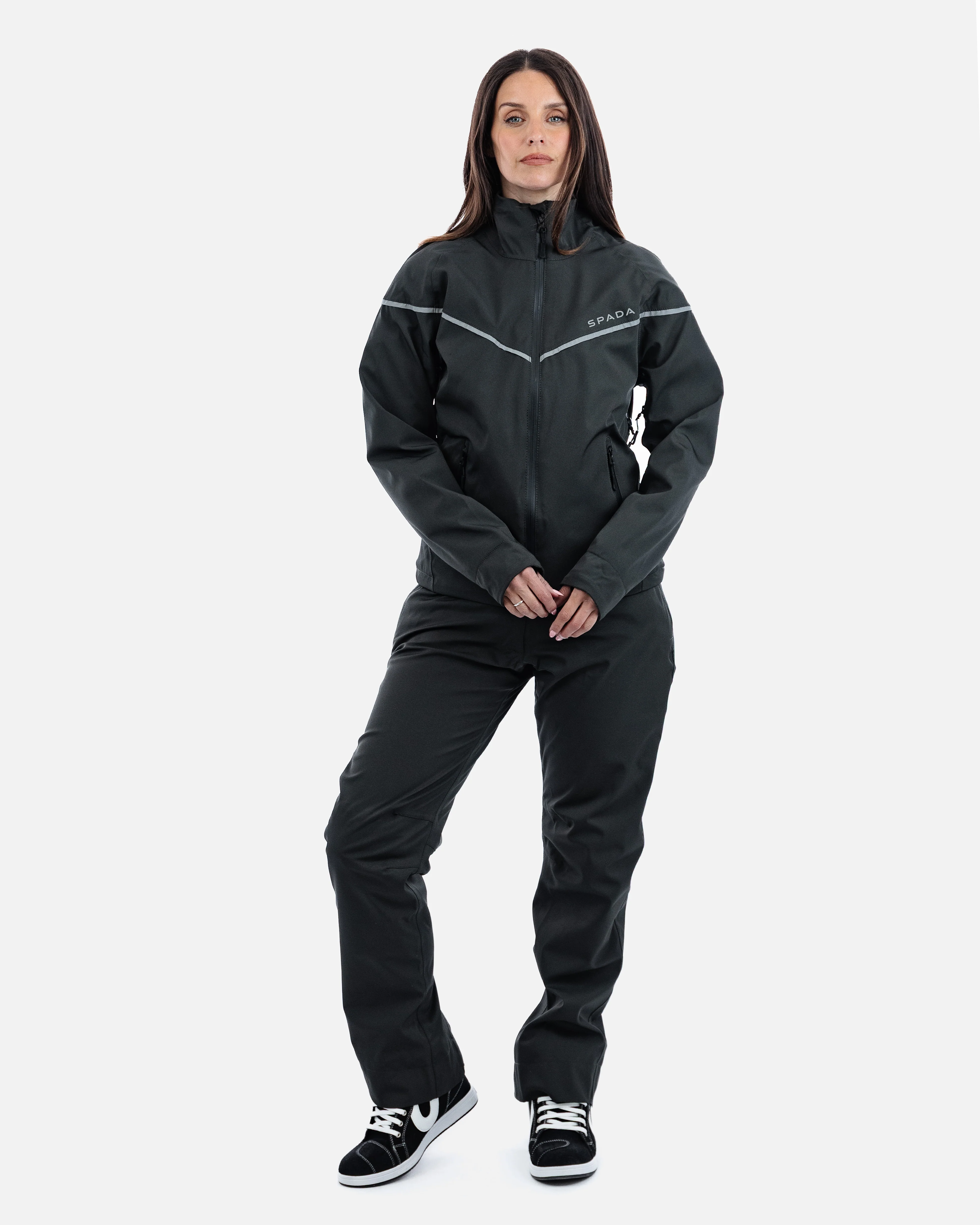 Dash Unexplored Grey Ladies Motorcycle Jacket - Grace Webb Edit - Image 3