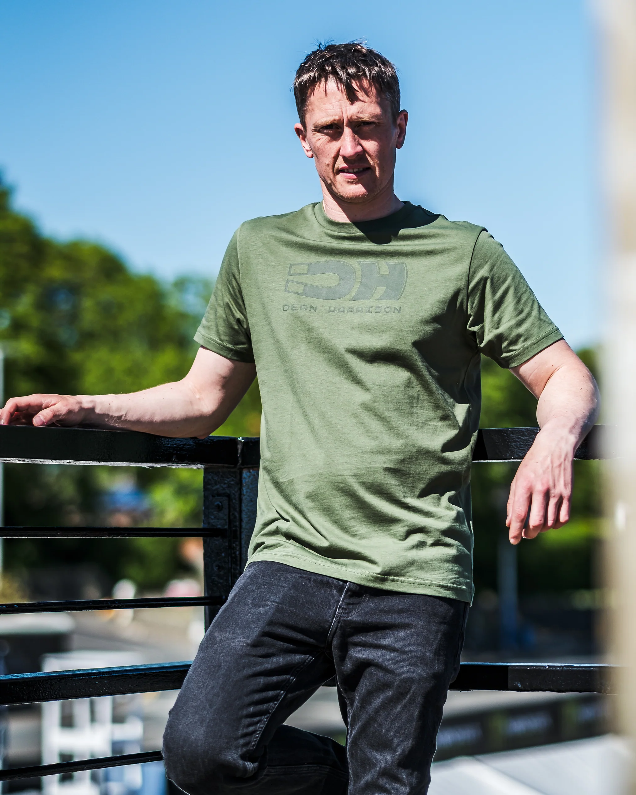 Dean Harrison DH1 Olive Green T-Shirt - Image 5