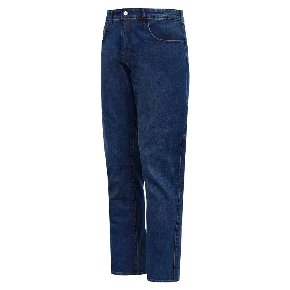 Drifter Mens Washed Blue Motorcycle Jeans - Image 9