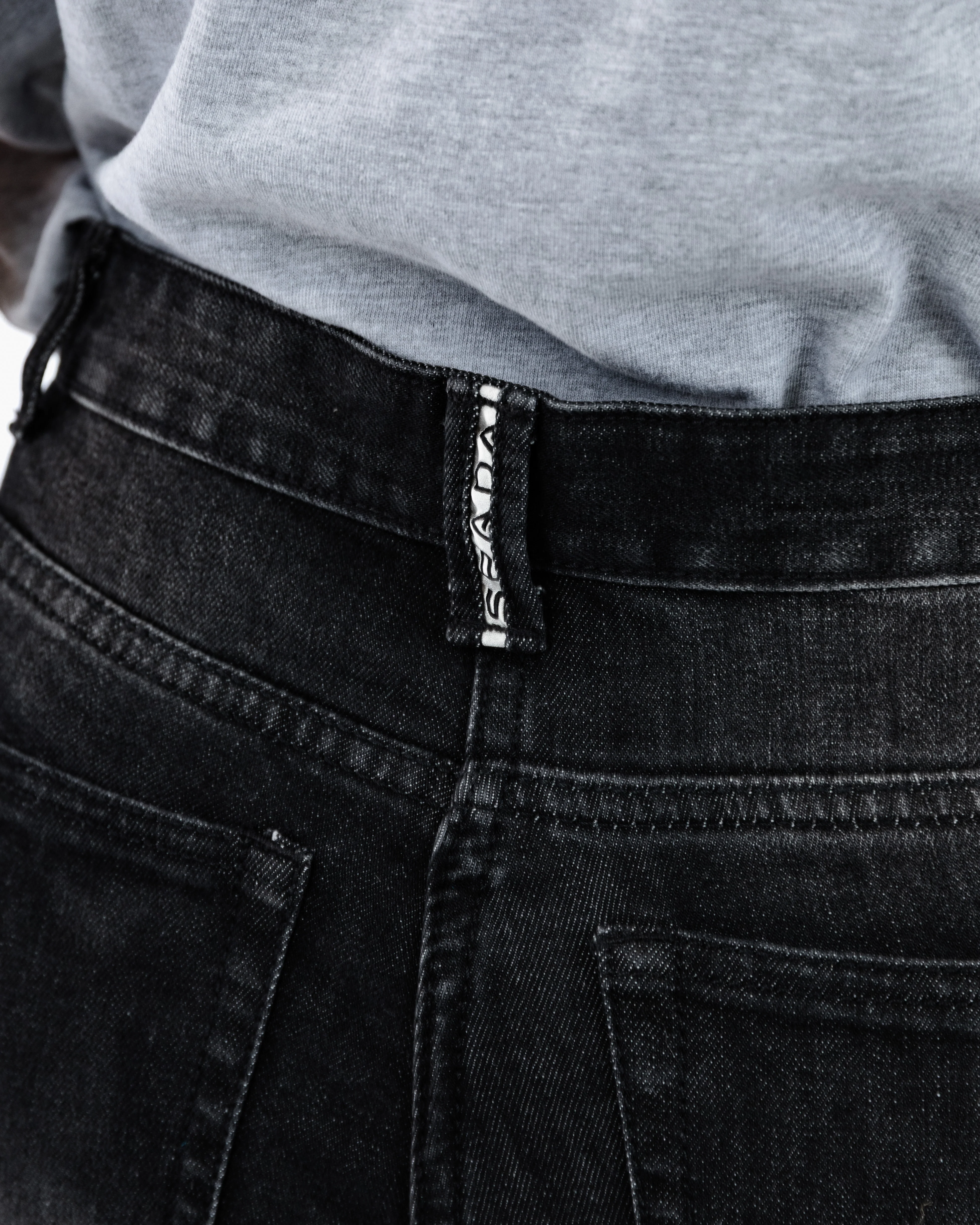 Drifter Ladies Washed Black Motorcycle Jeans - Image 6