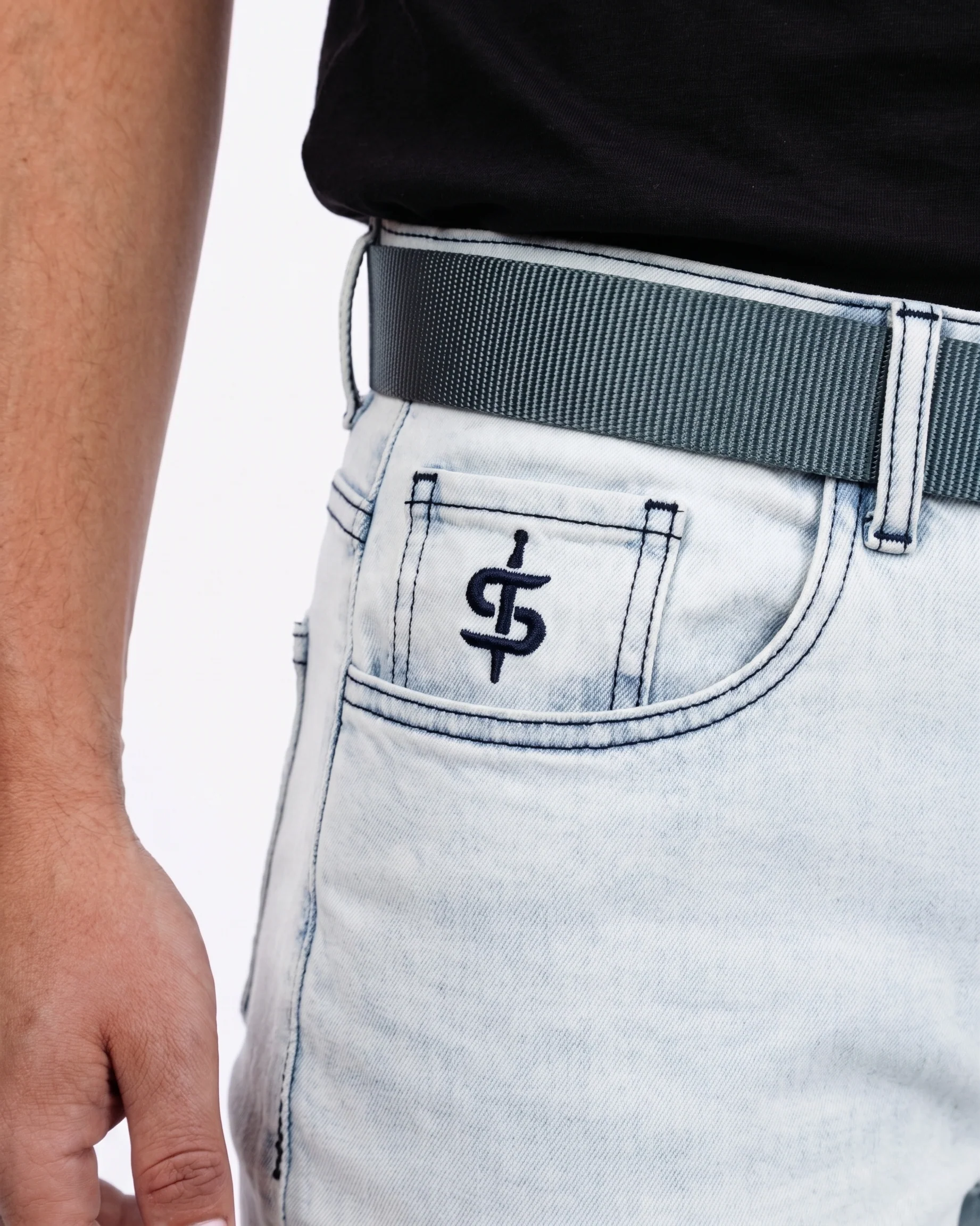 Drifter Mens Beach Blue Motorcycle Jeans - Image 6