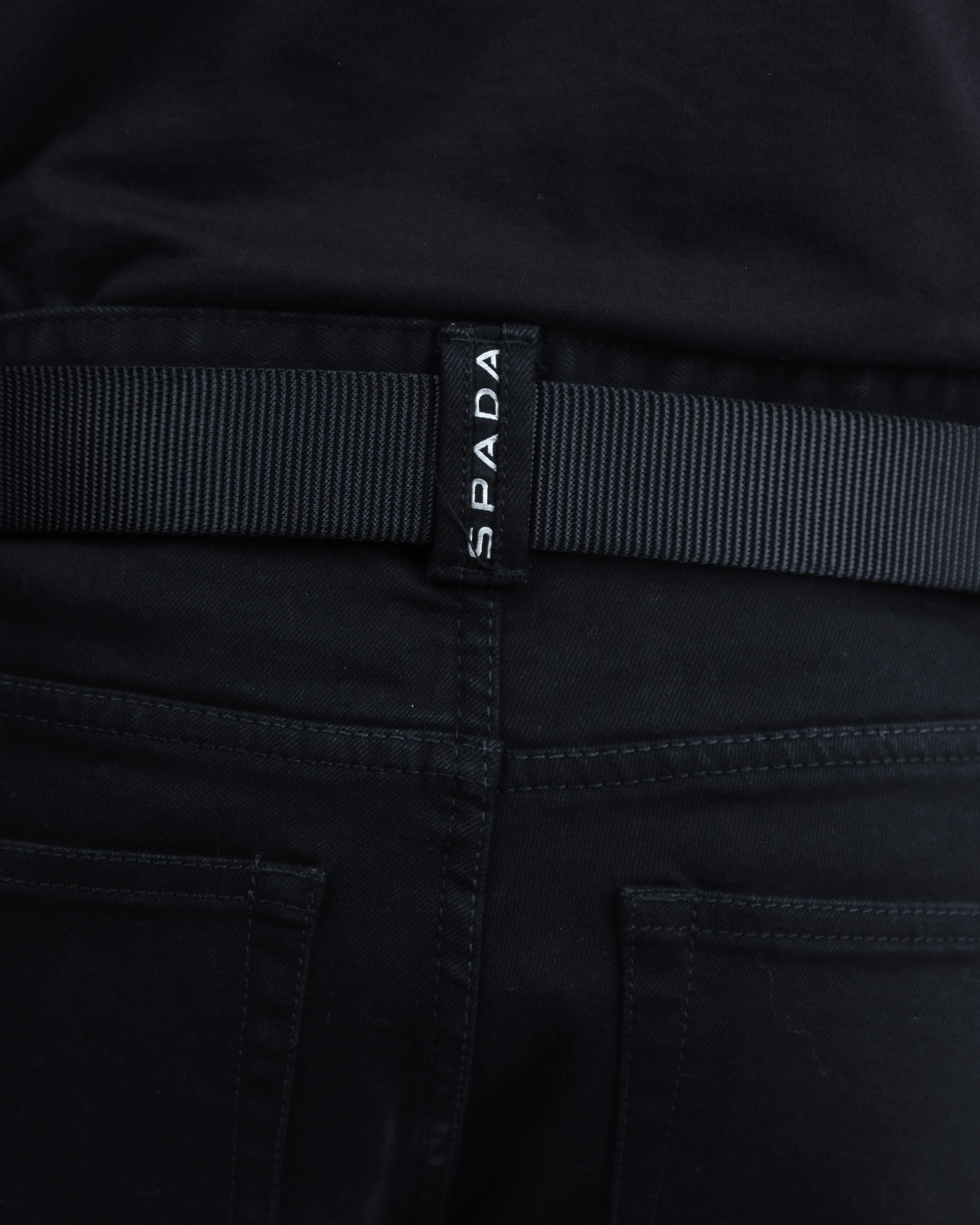 Drifter Mens Solid Black Motorcycle Jeans - Image 11