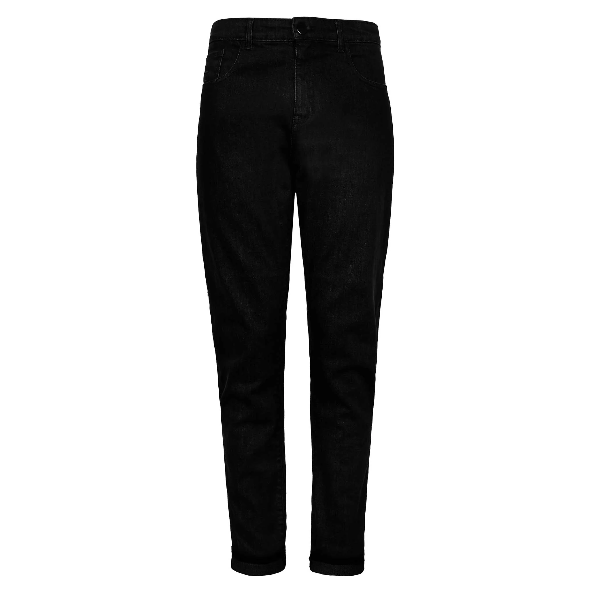 Drifter Mens Solid Black Motorcycle Jeans - Image 4