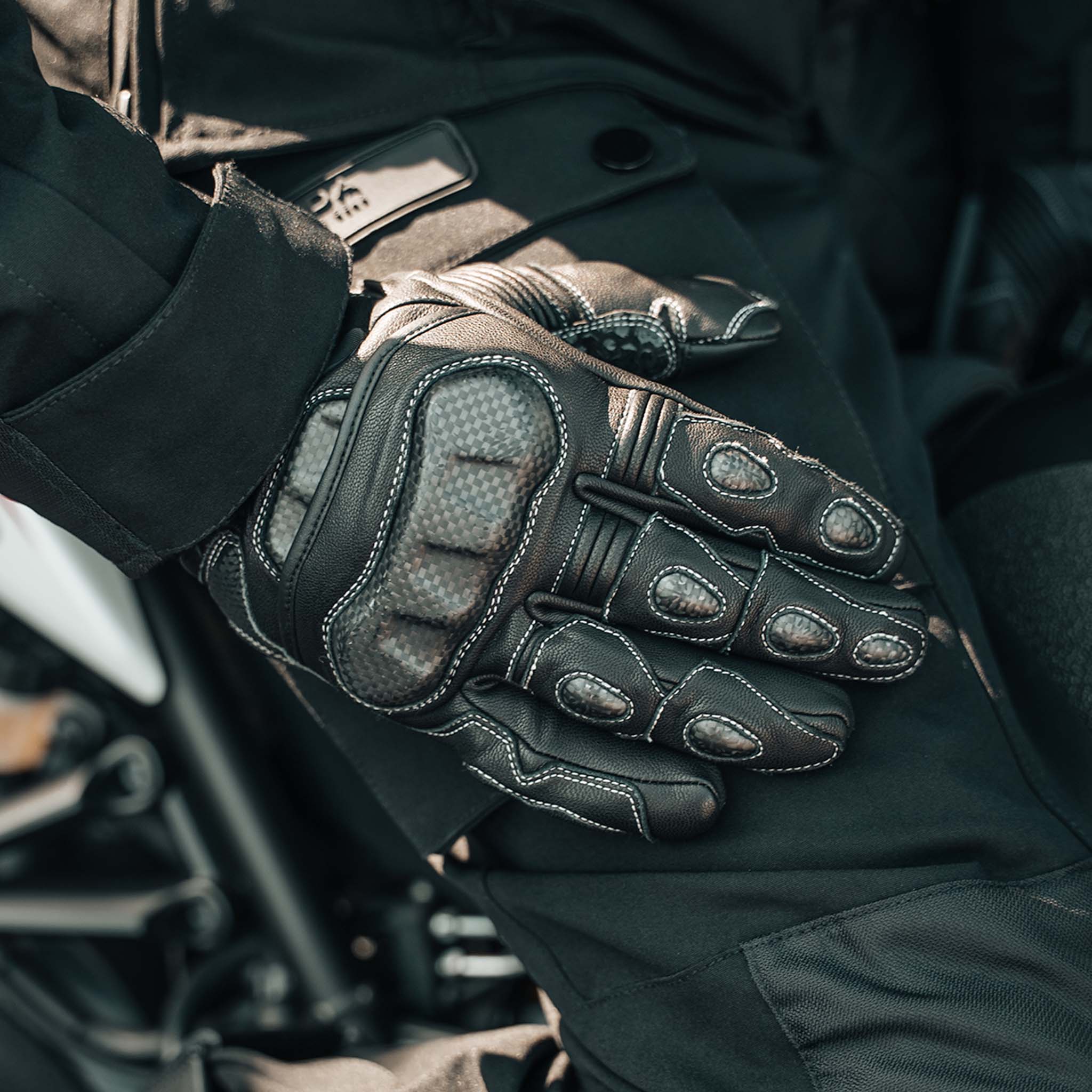 Enforcer Rev.2 Waterproof Black Motorcycle Gloves - Image 4