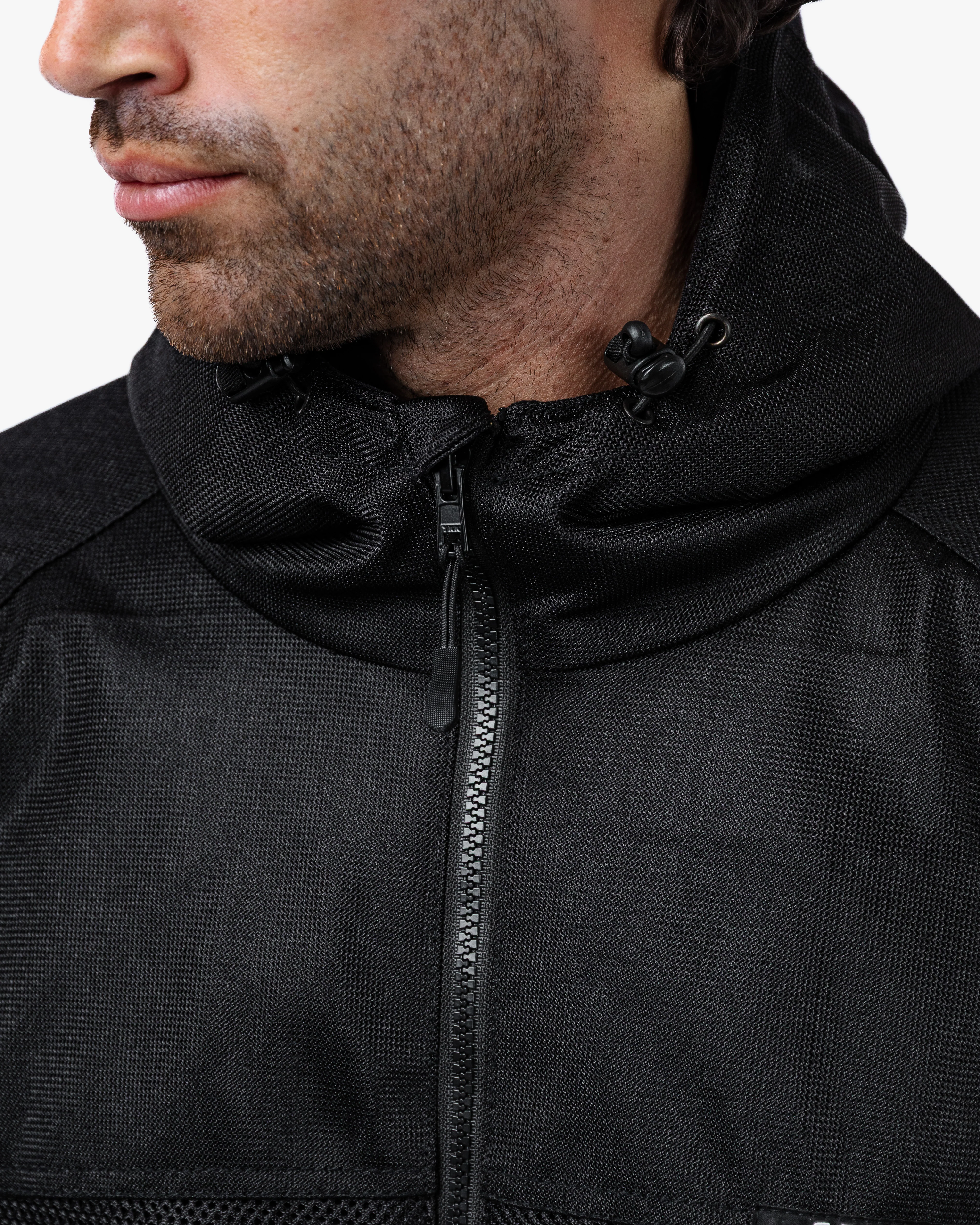 Hooded Air Black Ventilated Motorcycle Jacket - Image 7