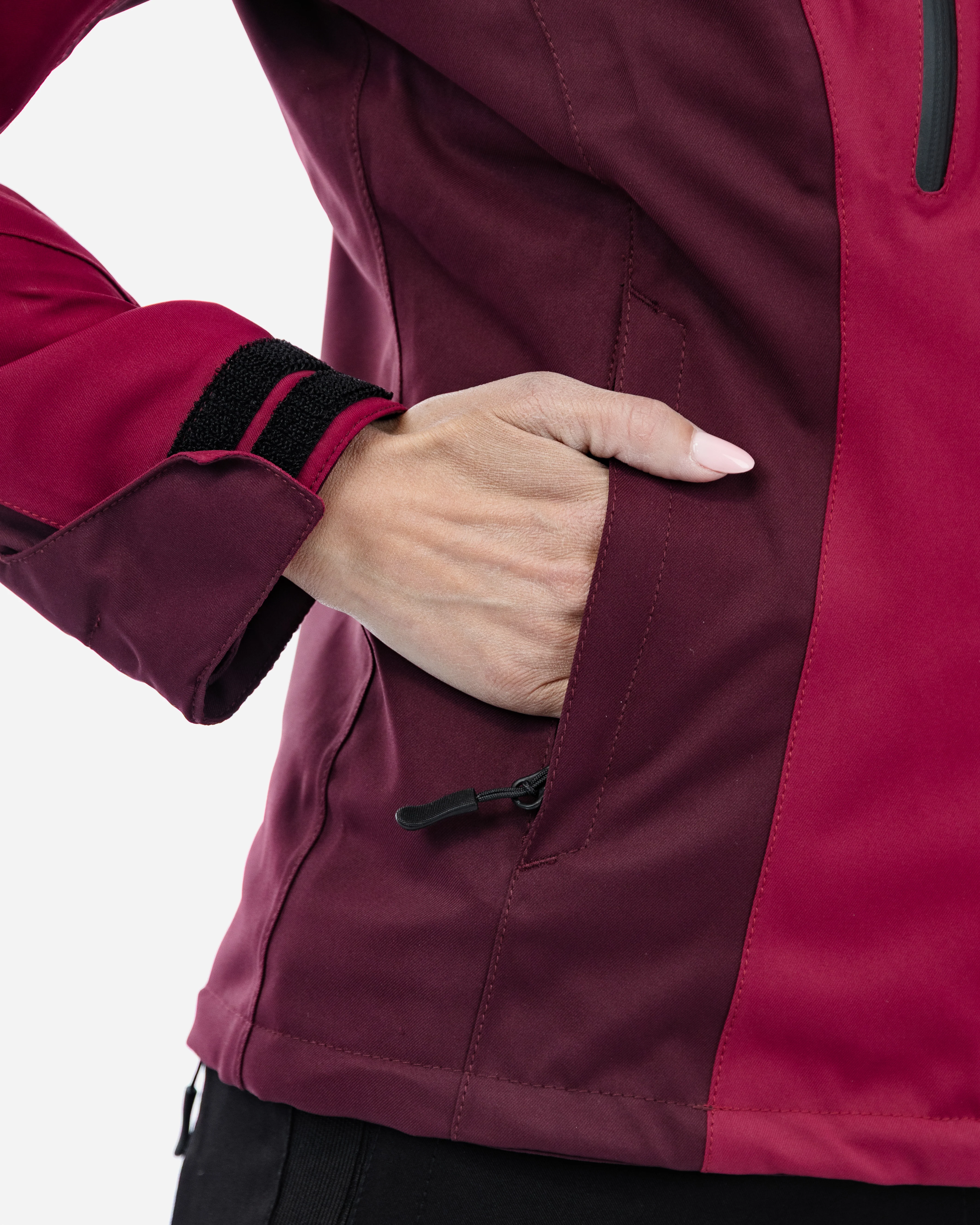Lula Port Red Ladies Motorcycle Jacket - Image 3