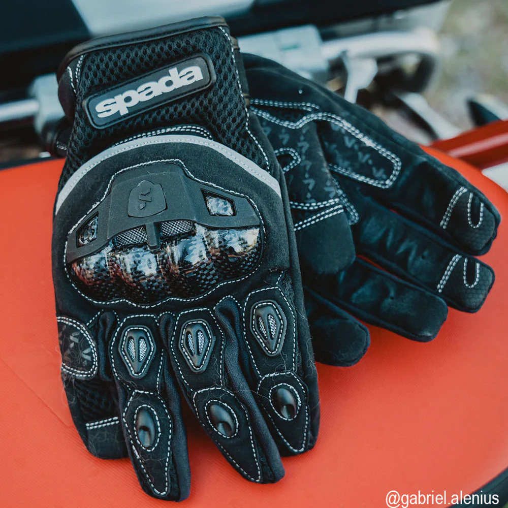 MX-Air Black Textile Motorcycle Gloves - Image 3