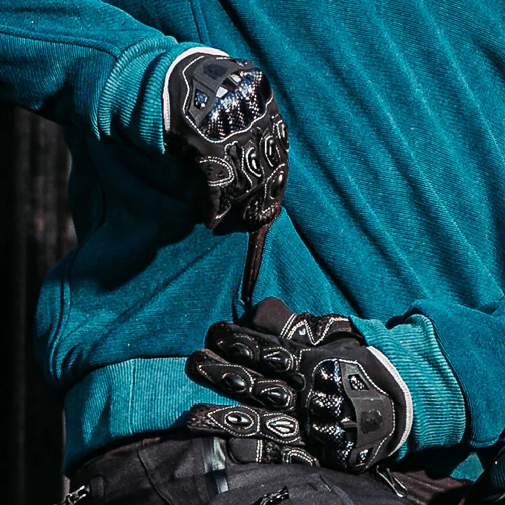 MX-Air Black Textile Motorcycle Gloves - Image 5