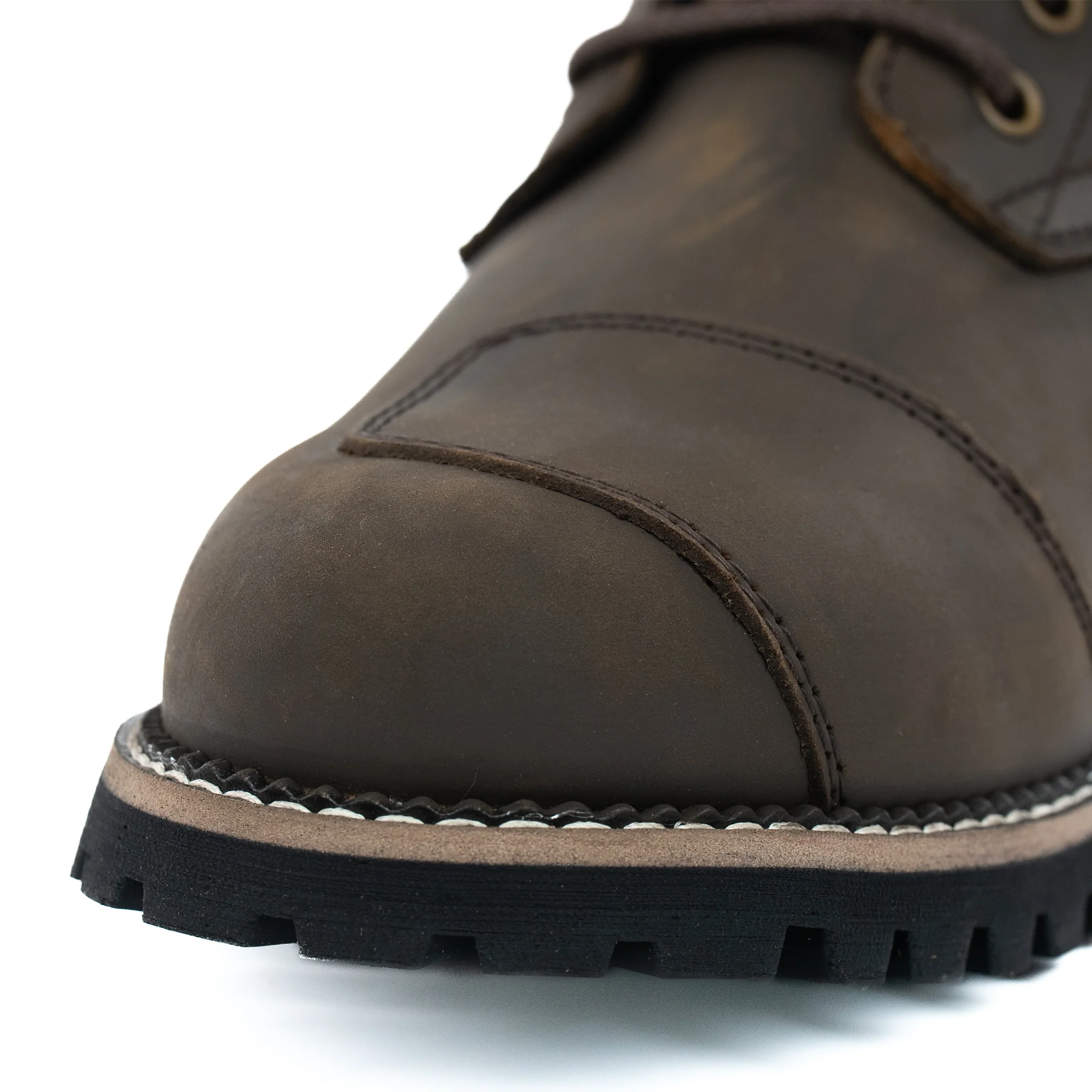 Pilgrim Grande Rev.2 Brown Distressed Motorcycle Boots - Image 5