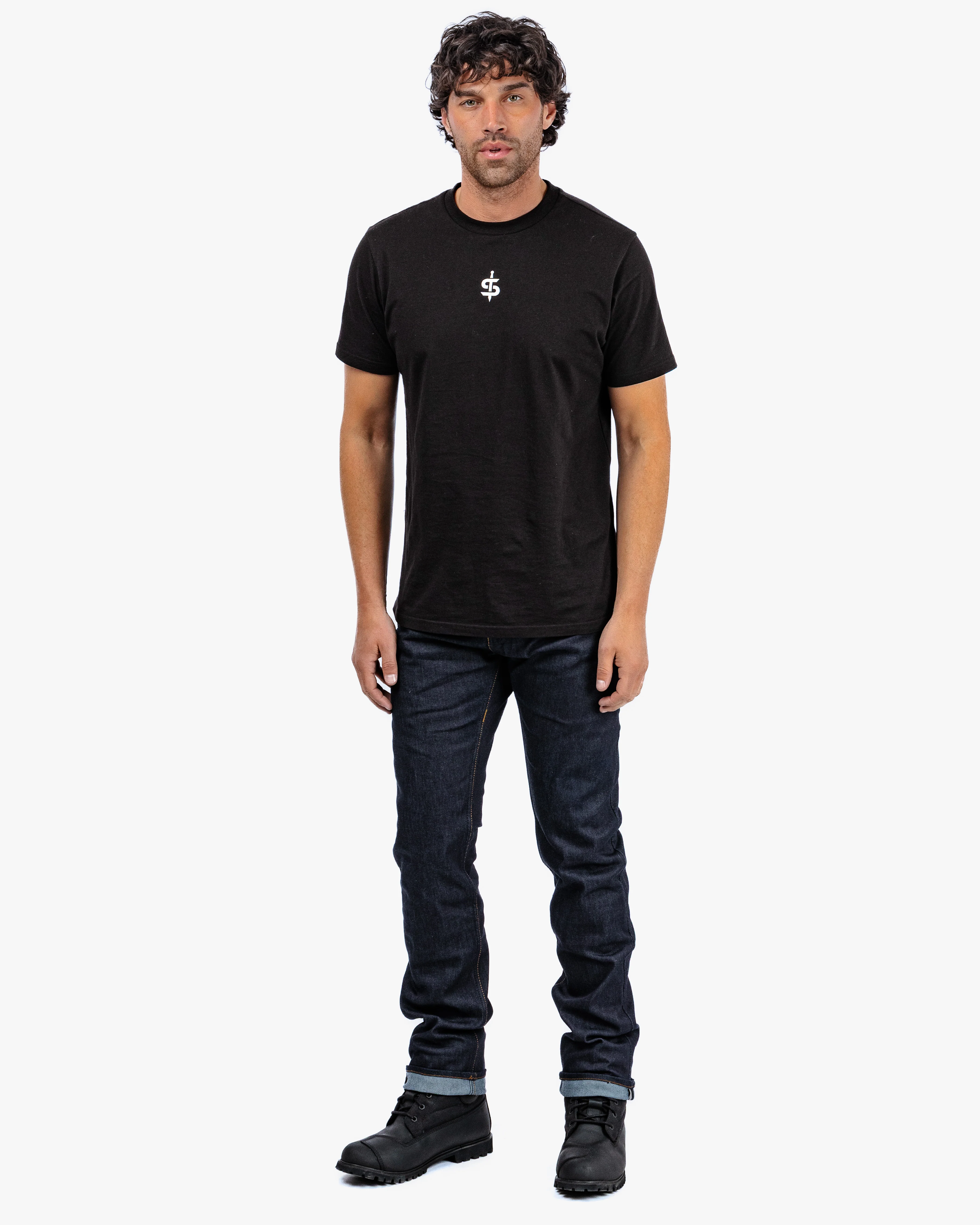 Ronin Mens Raw Indigo Motorcycle Jeans - Image 3