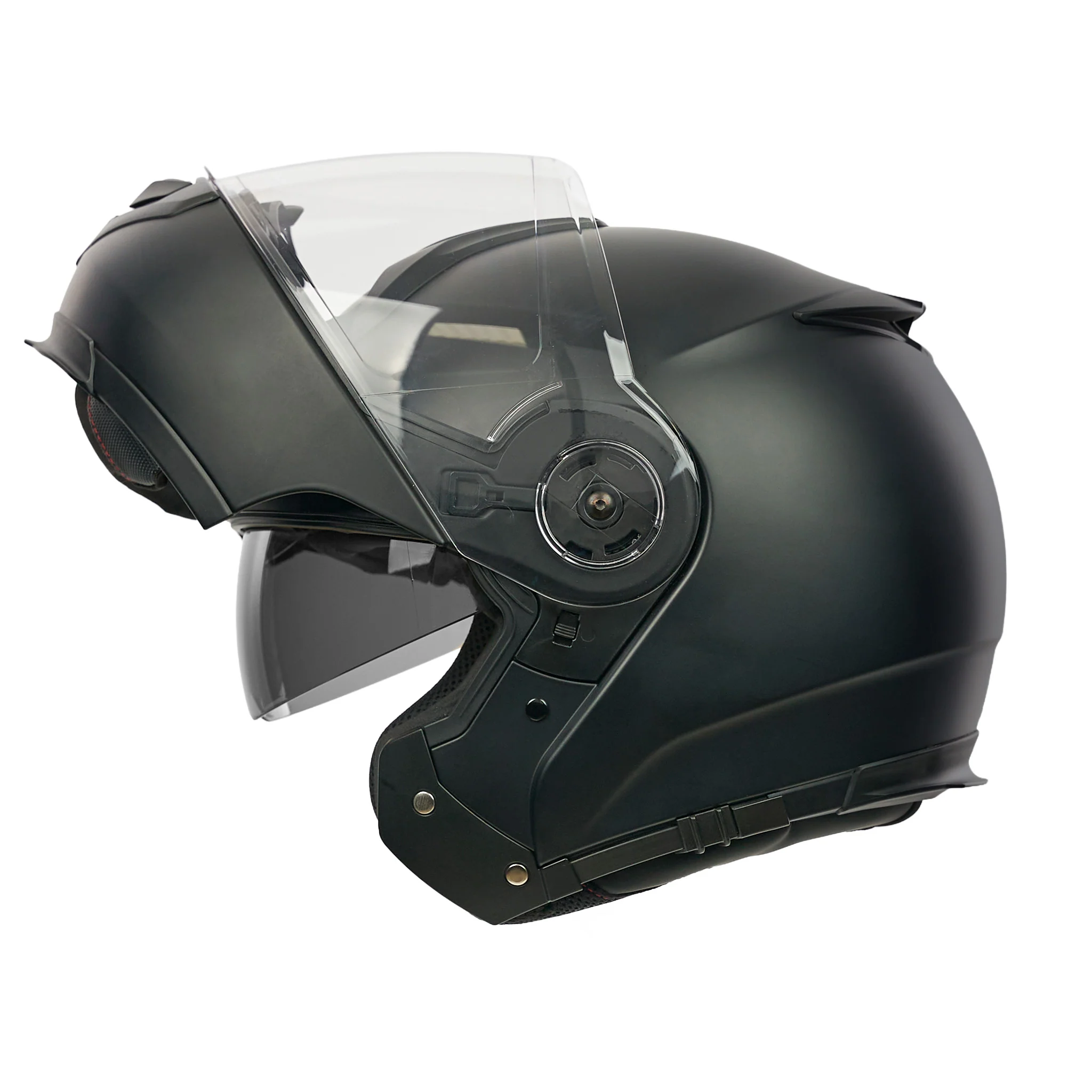 Bastion Matt Black Flip Up Motorbike Helmet - Image 6