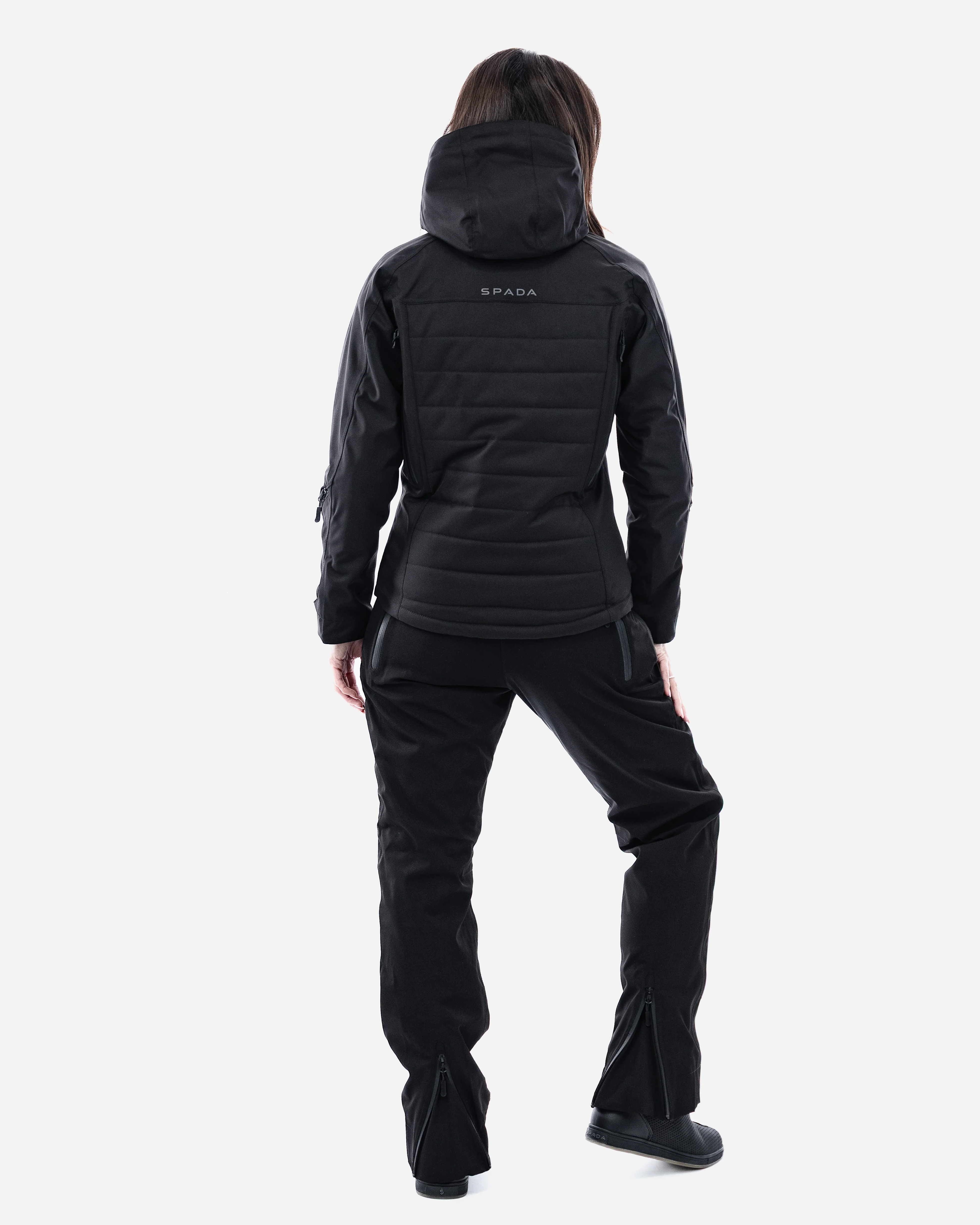 Bella Black Quilted Ladies Motorcycle Jacket - Image 4