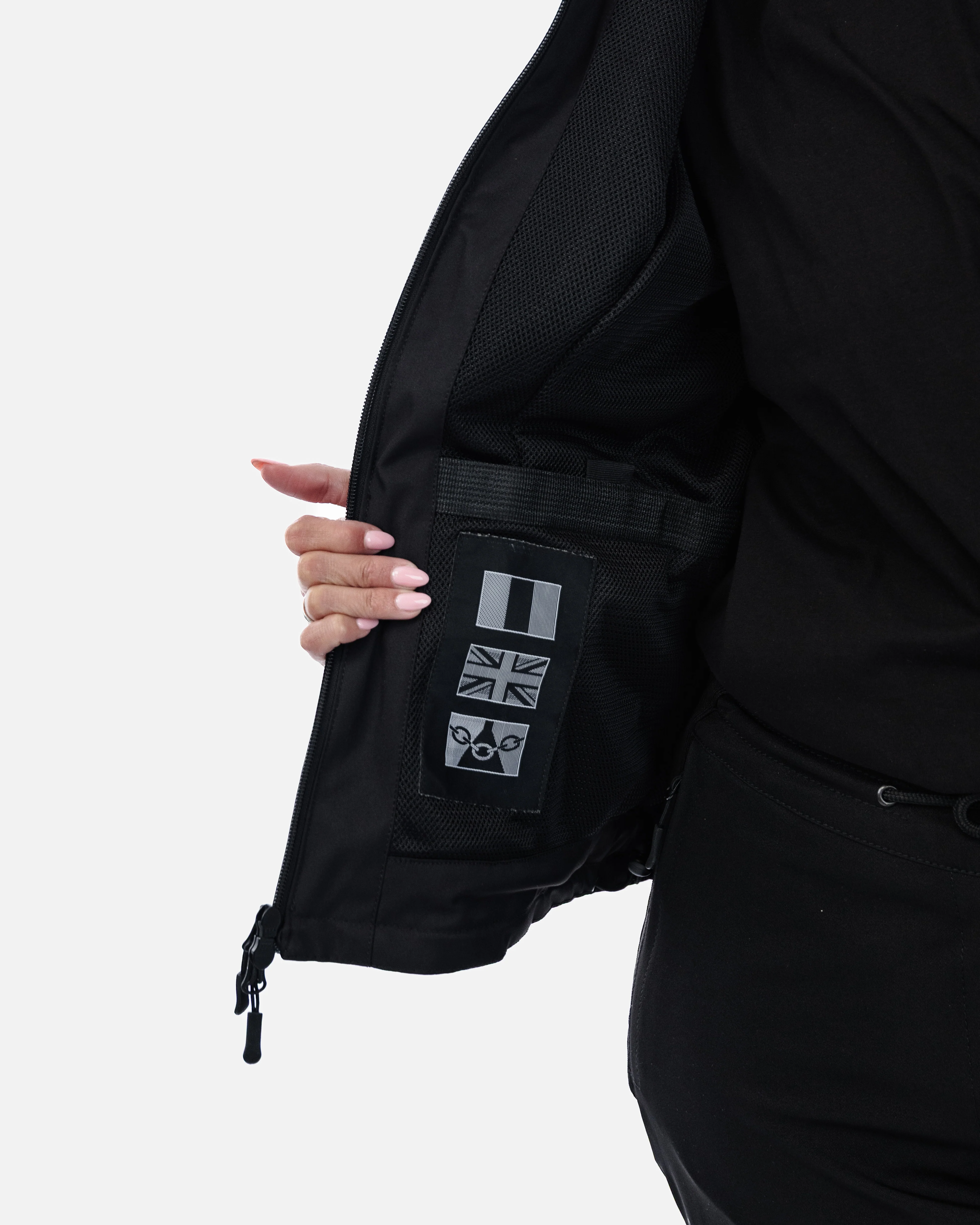 Bella Black Quilted Ladies Motorcycle Jacket - Image 5