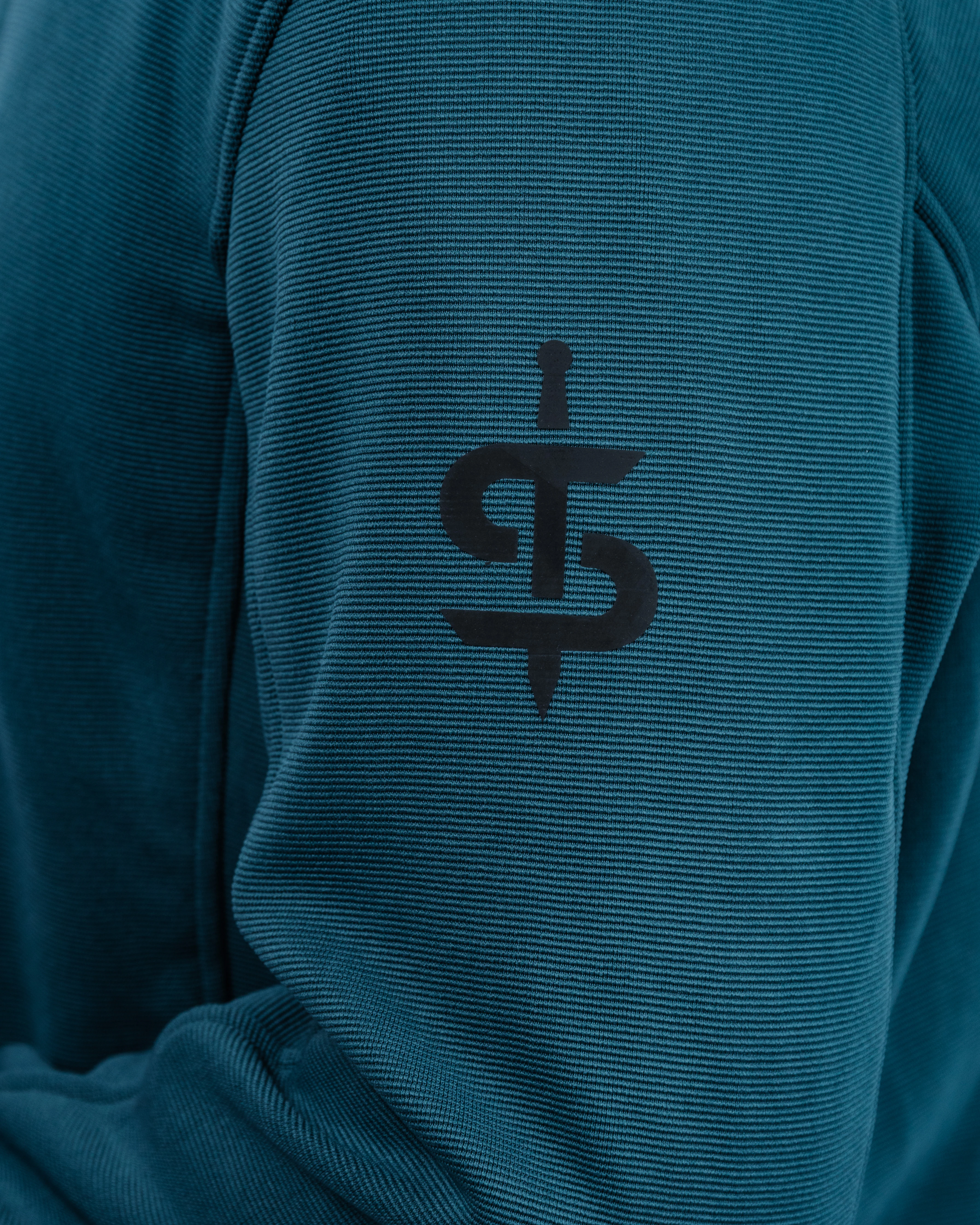 Blade Coral Blue Unisex Motorcycle Hoodie - Image 10