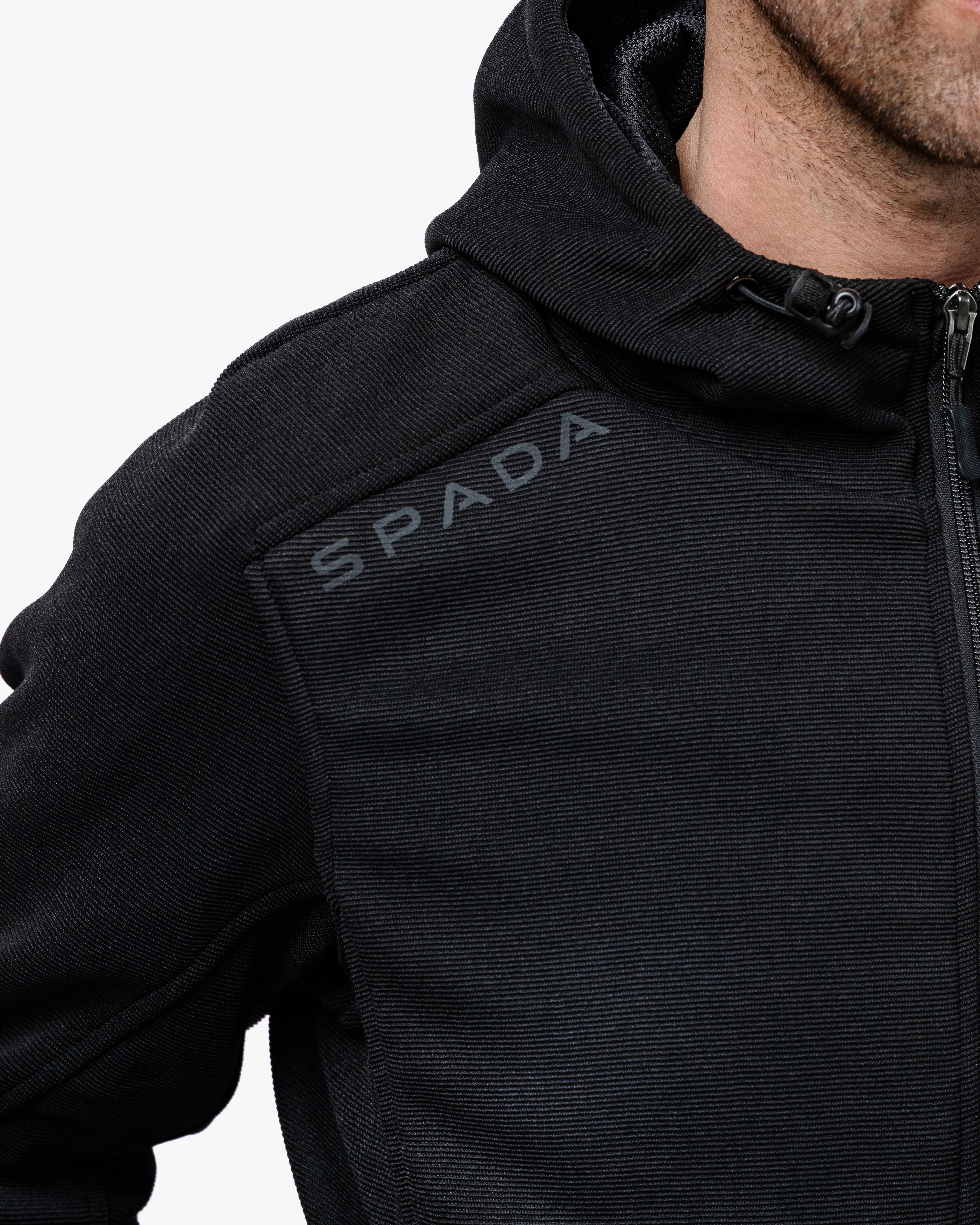 Blade Black Zip Up Unisex Motorcycle Hoodie - Image 8