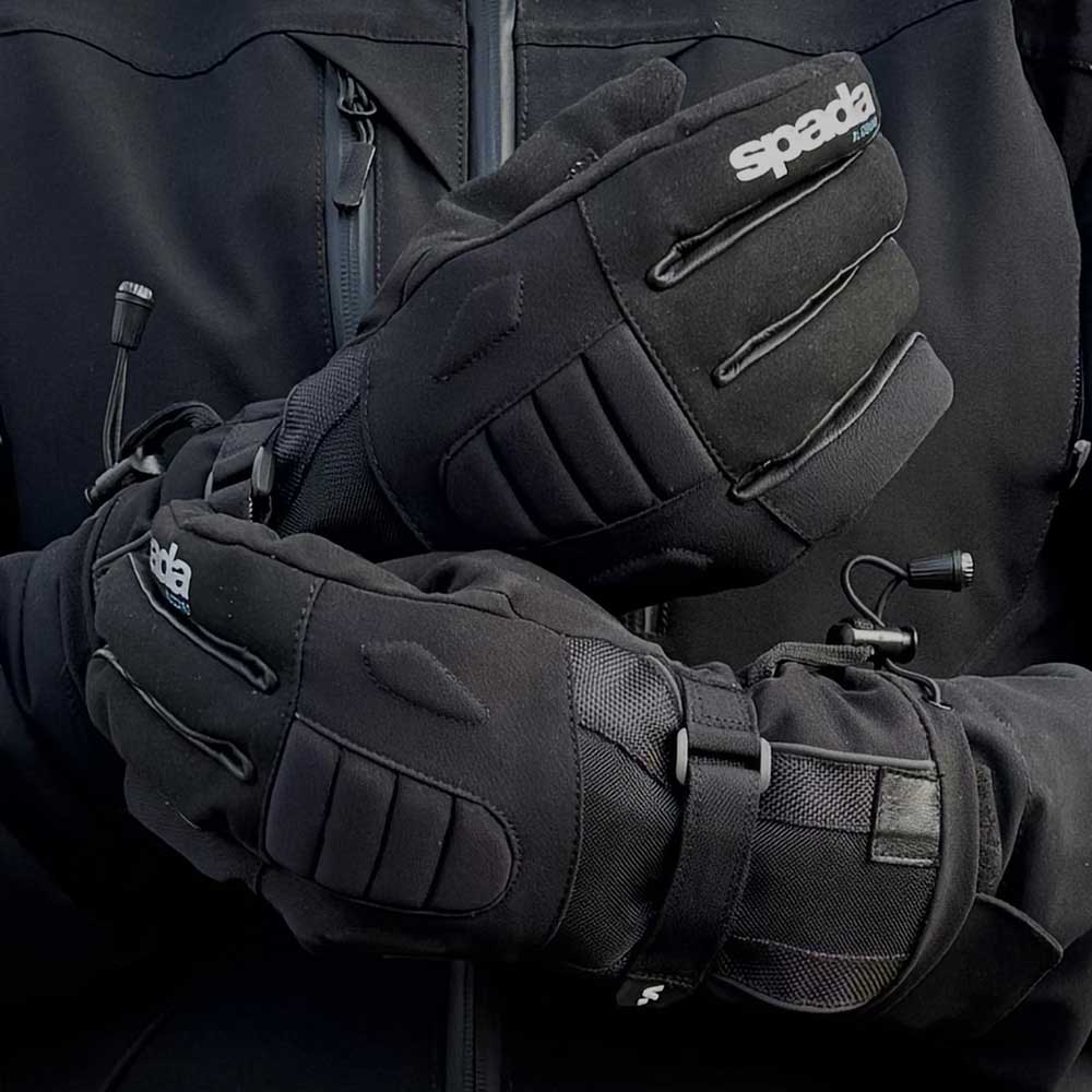 Blizzard 2 Black Waterproof Textile Motorcycle Gloves - Image 3