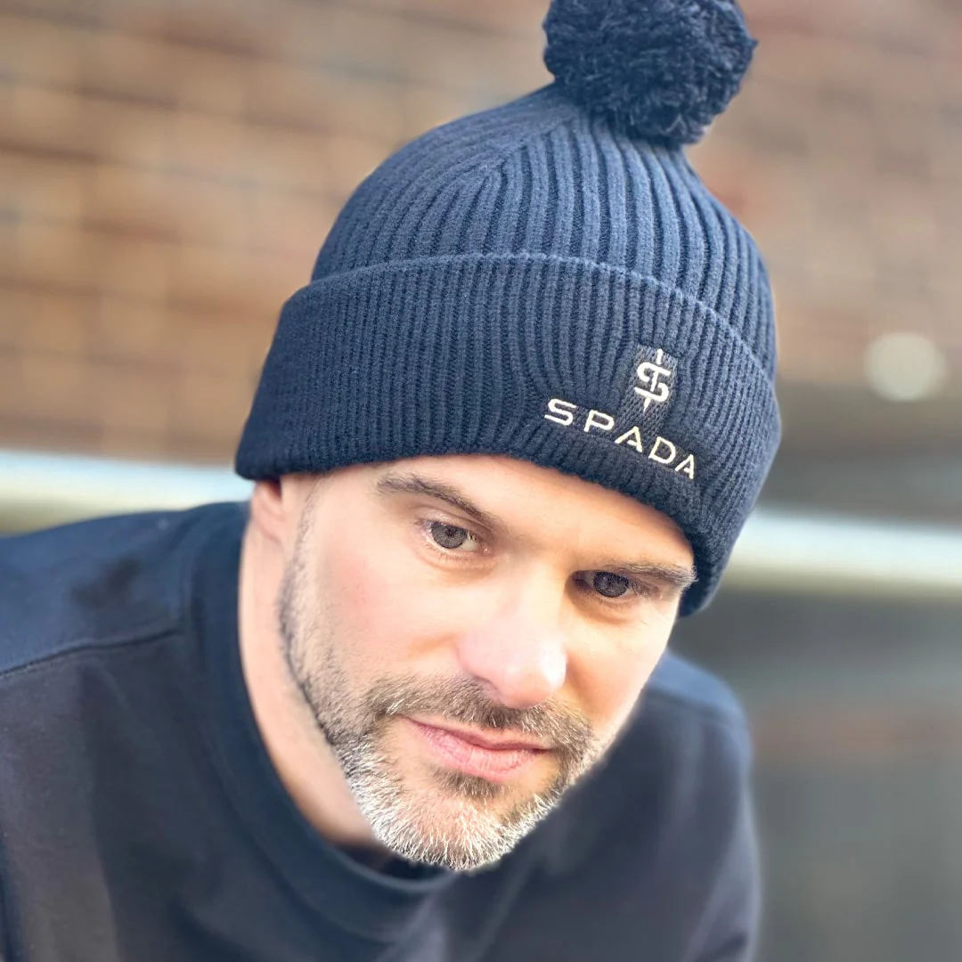 Black Bobble Beanie Hat - Image 4
