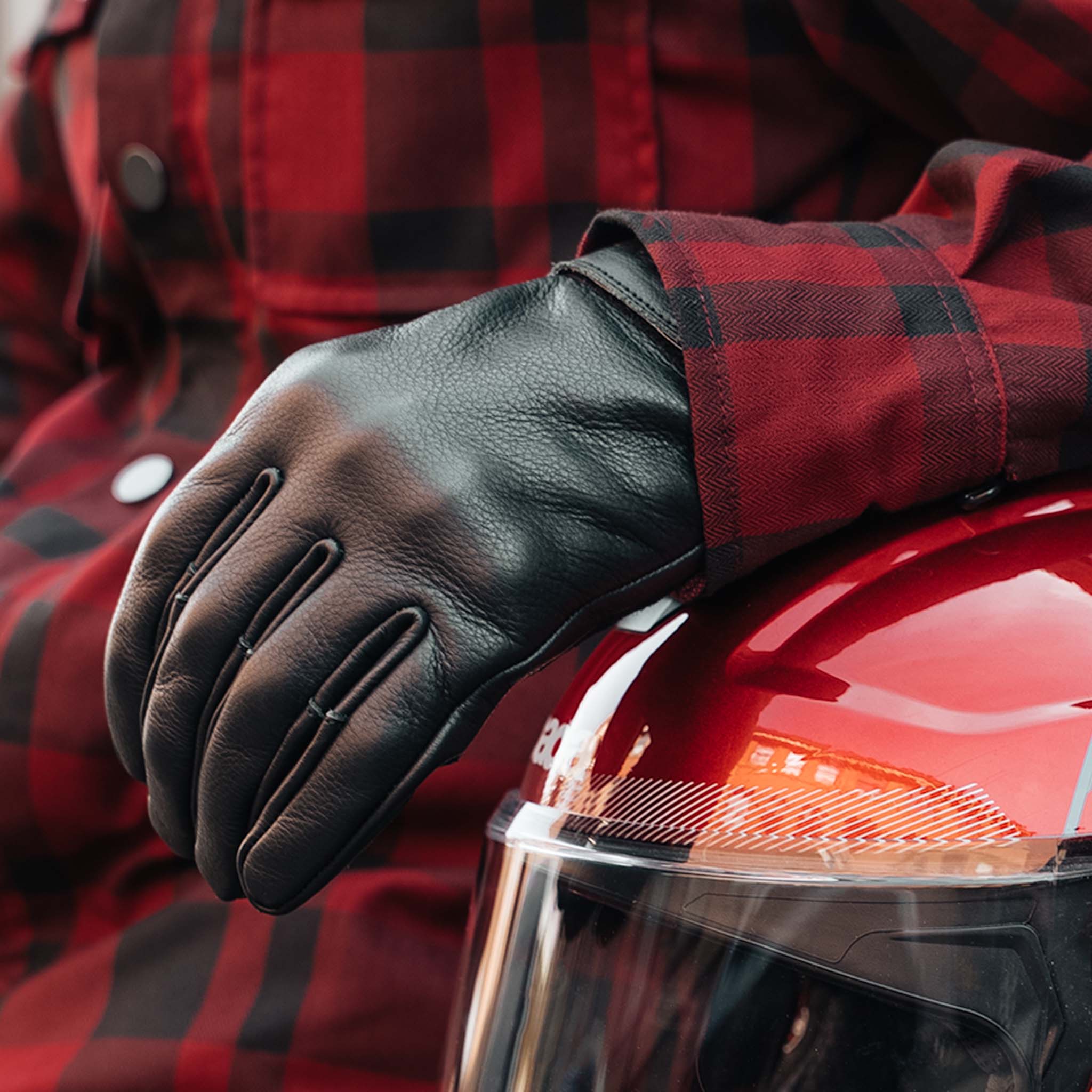 Clutch Black Motorcycle Gloves - Image 5