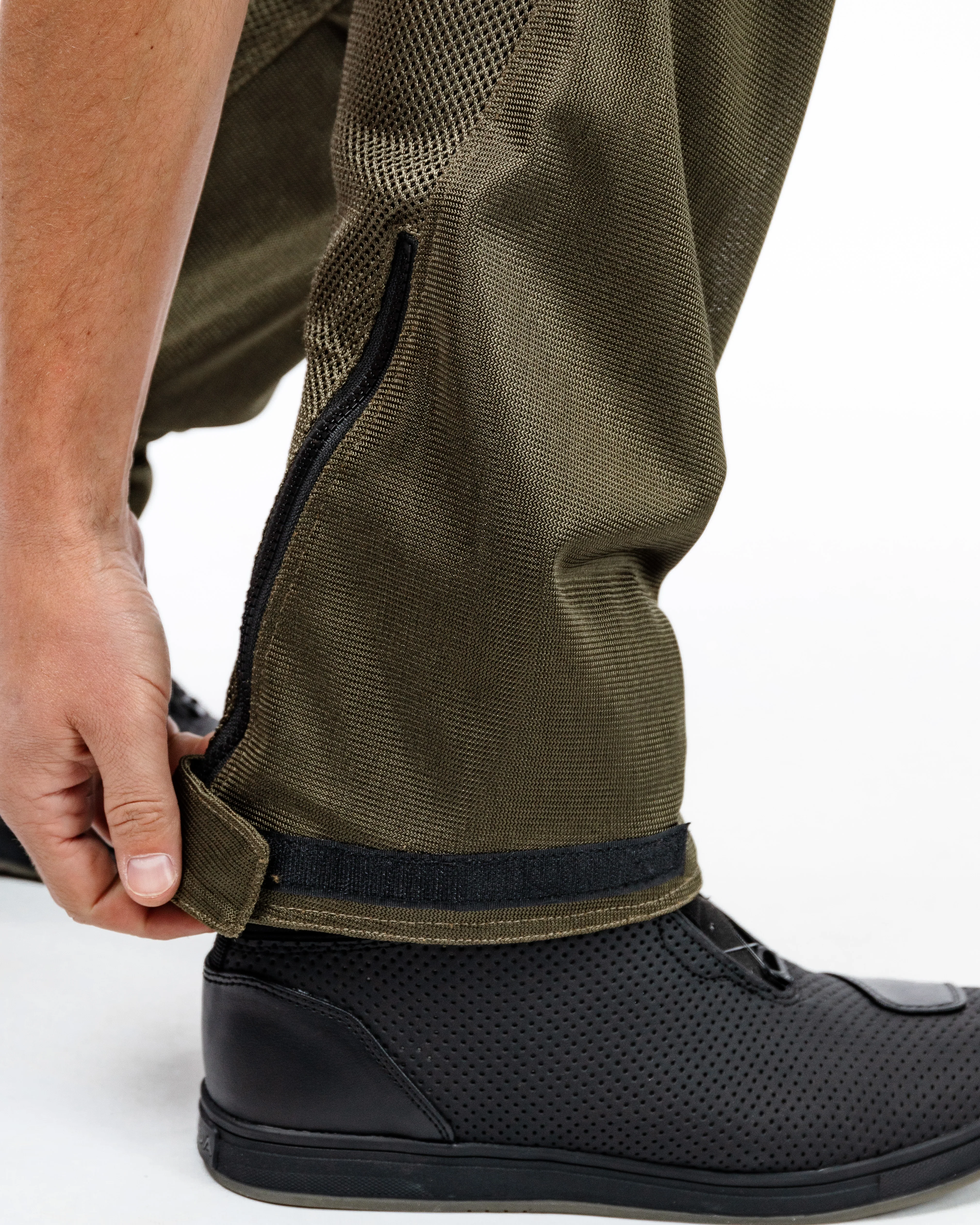 Combat Air Olive Green Ventilated Motorcycle Trousers - Image 12