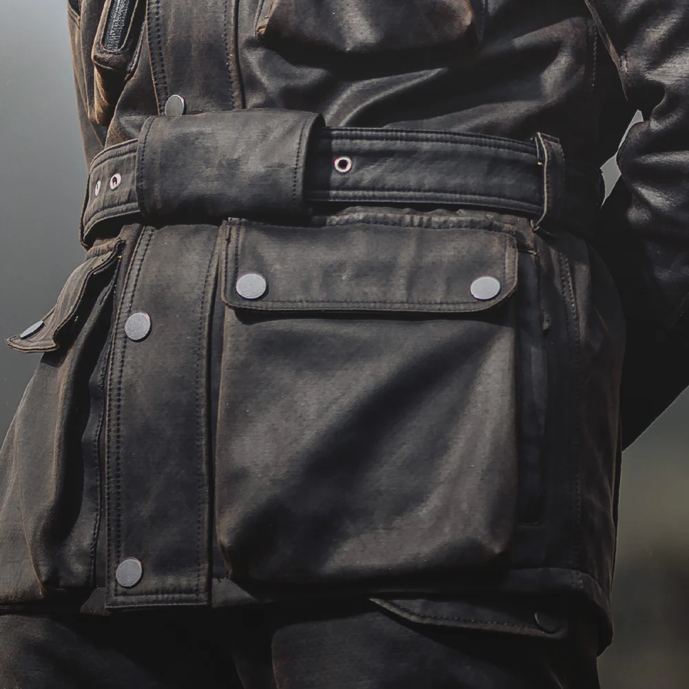 Crossguard Walnut Brown Waterproof Motorcycle Jacket - Image 24