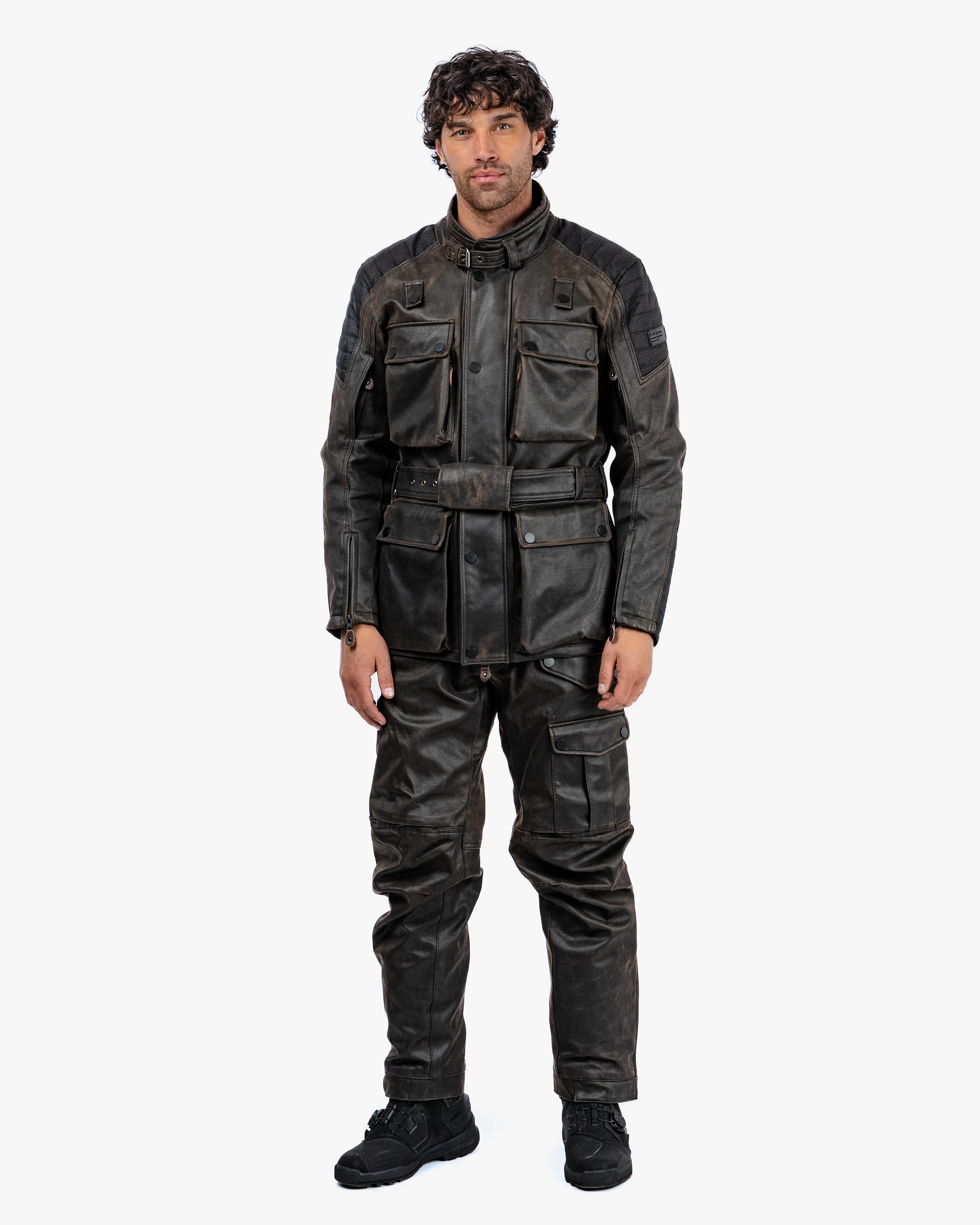 Crossguard Walnut Brown Waterproof Motorcycle Jacket - Image 3