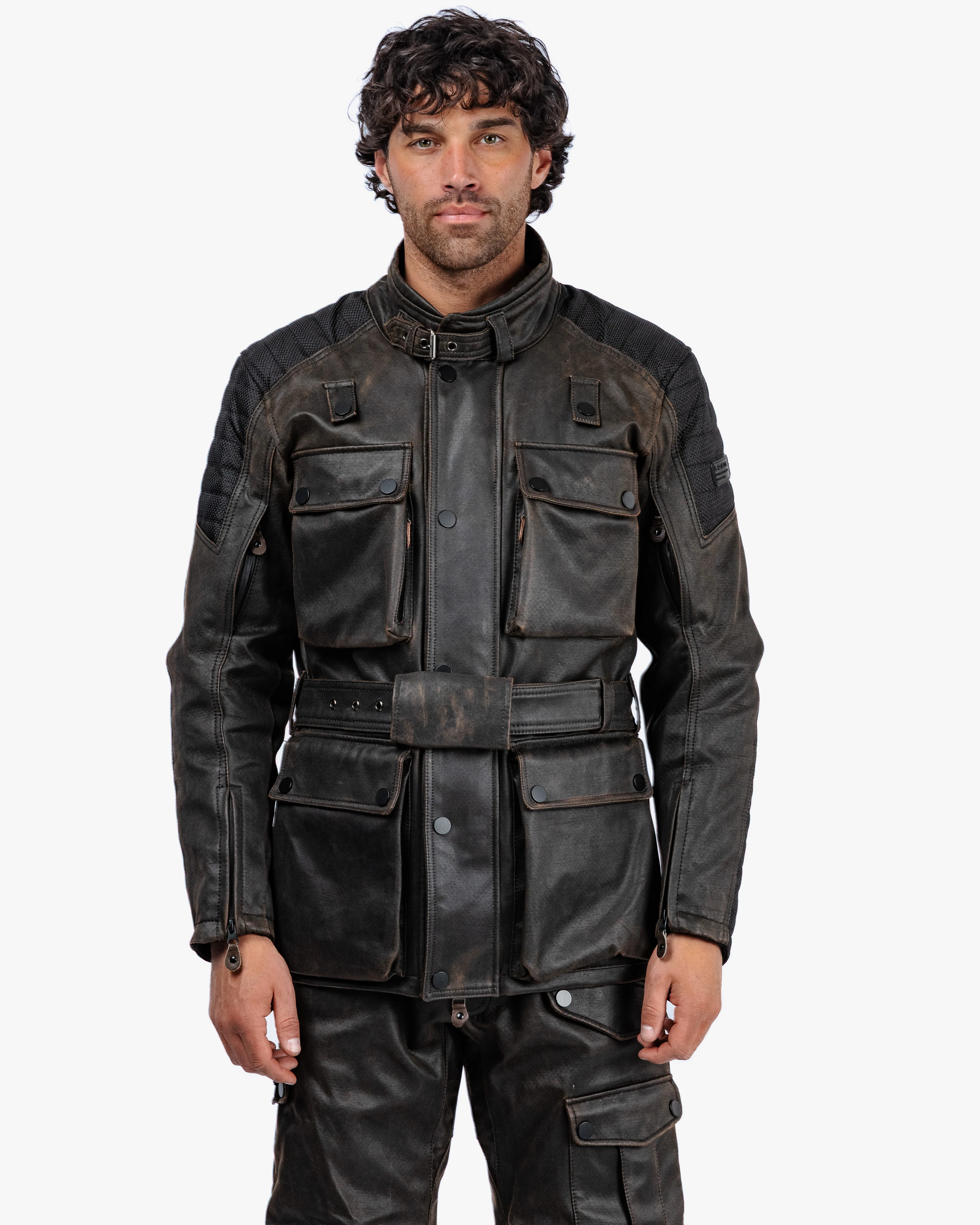 Crossguard Walnut Brown Waterproof Motorcycle Jacket - Image 4