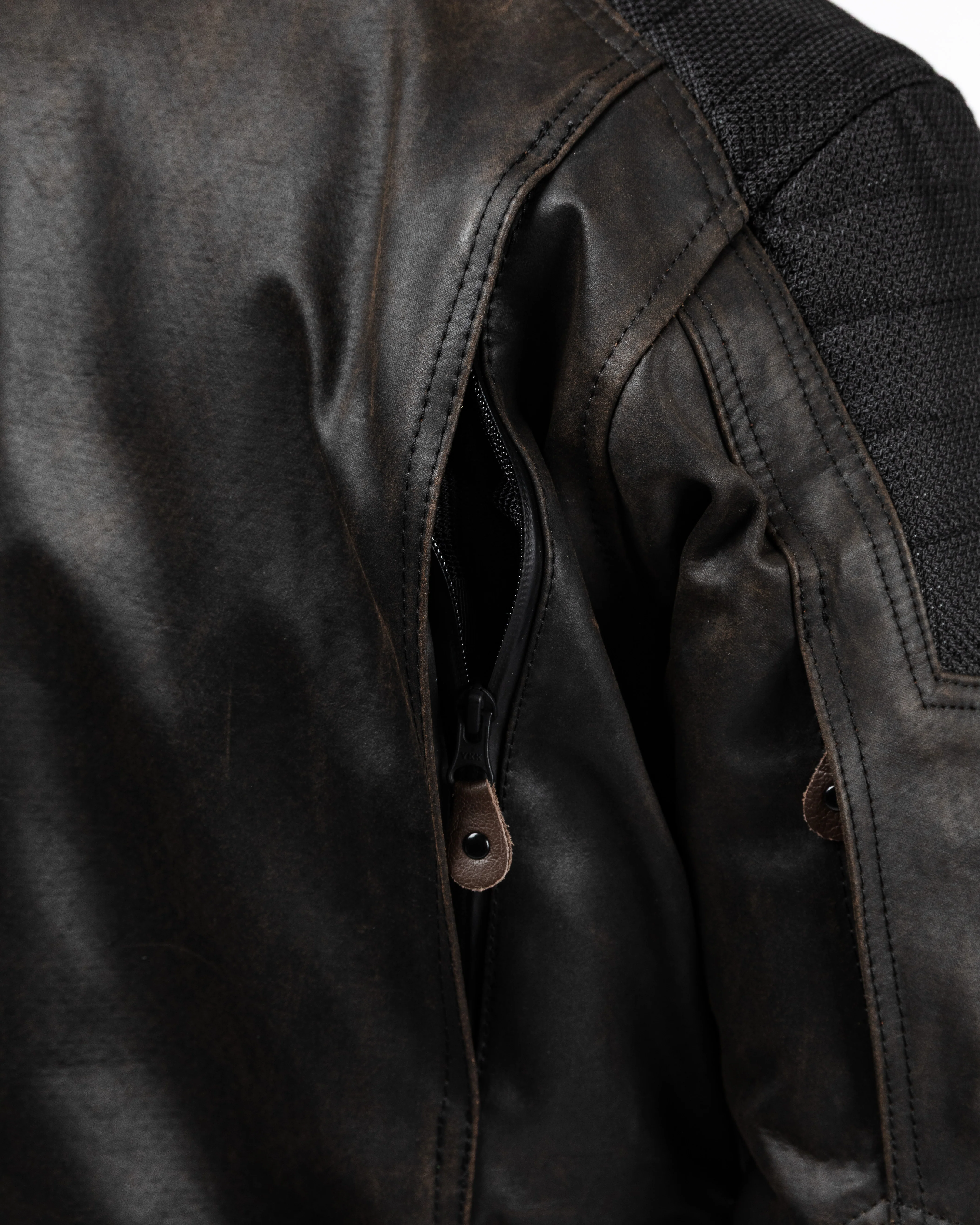 Crossguard Walnut Brown Waterproof Motorcycle Jacket - Image 8