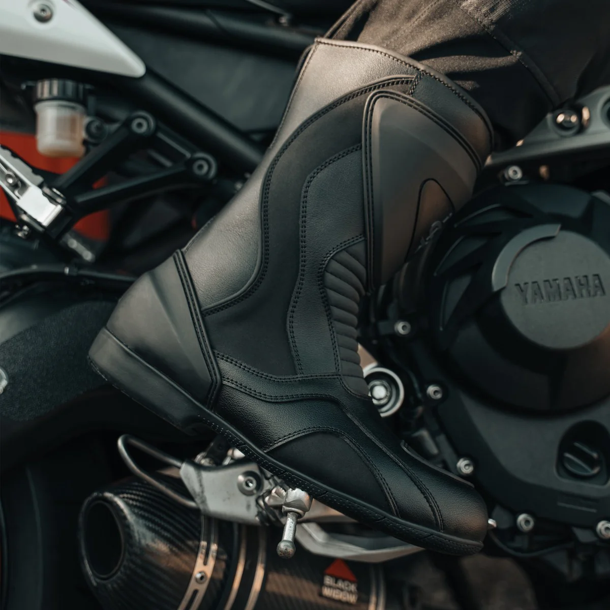 Cyclone Waterproof Black Motorcycle Boots - Image 7