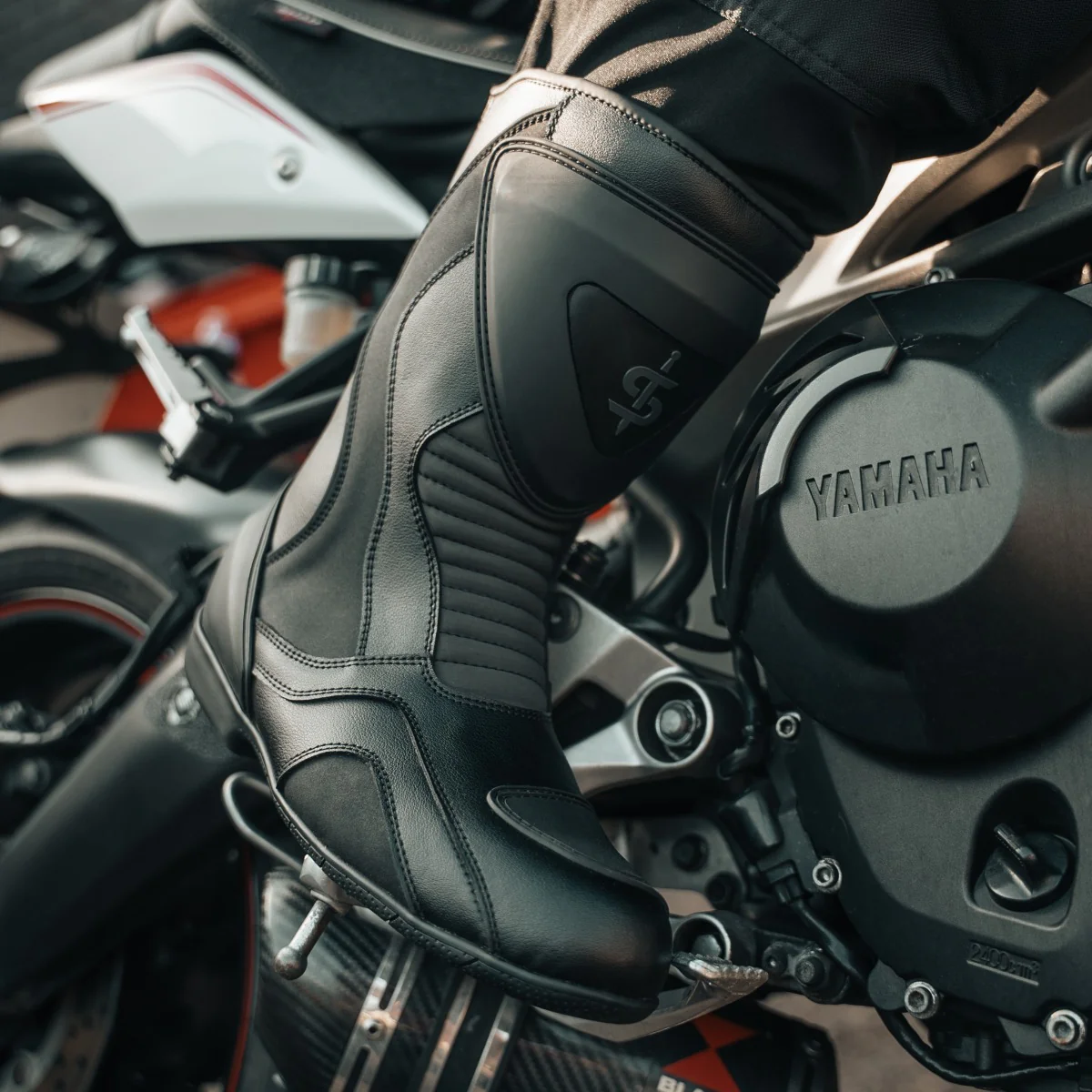 Cyclone Waterproof Black Motorcycle Boots - Image 8