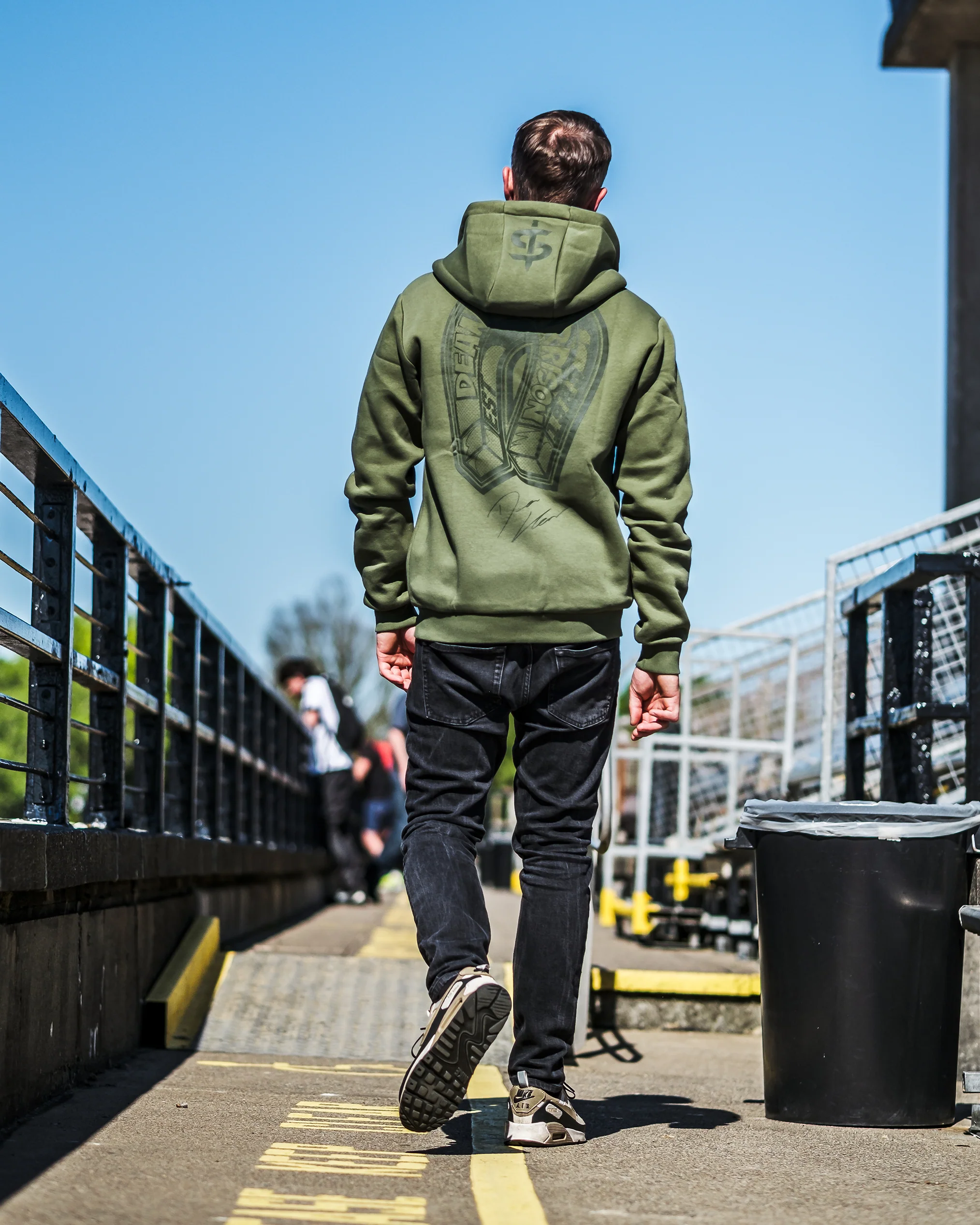 Dean Harrison DH2 Zip Hoodie Olive Green - Image 5