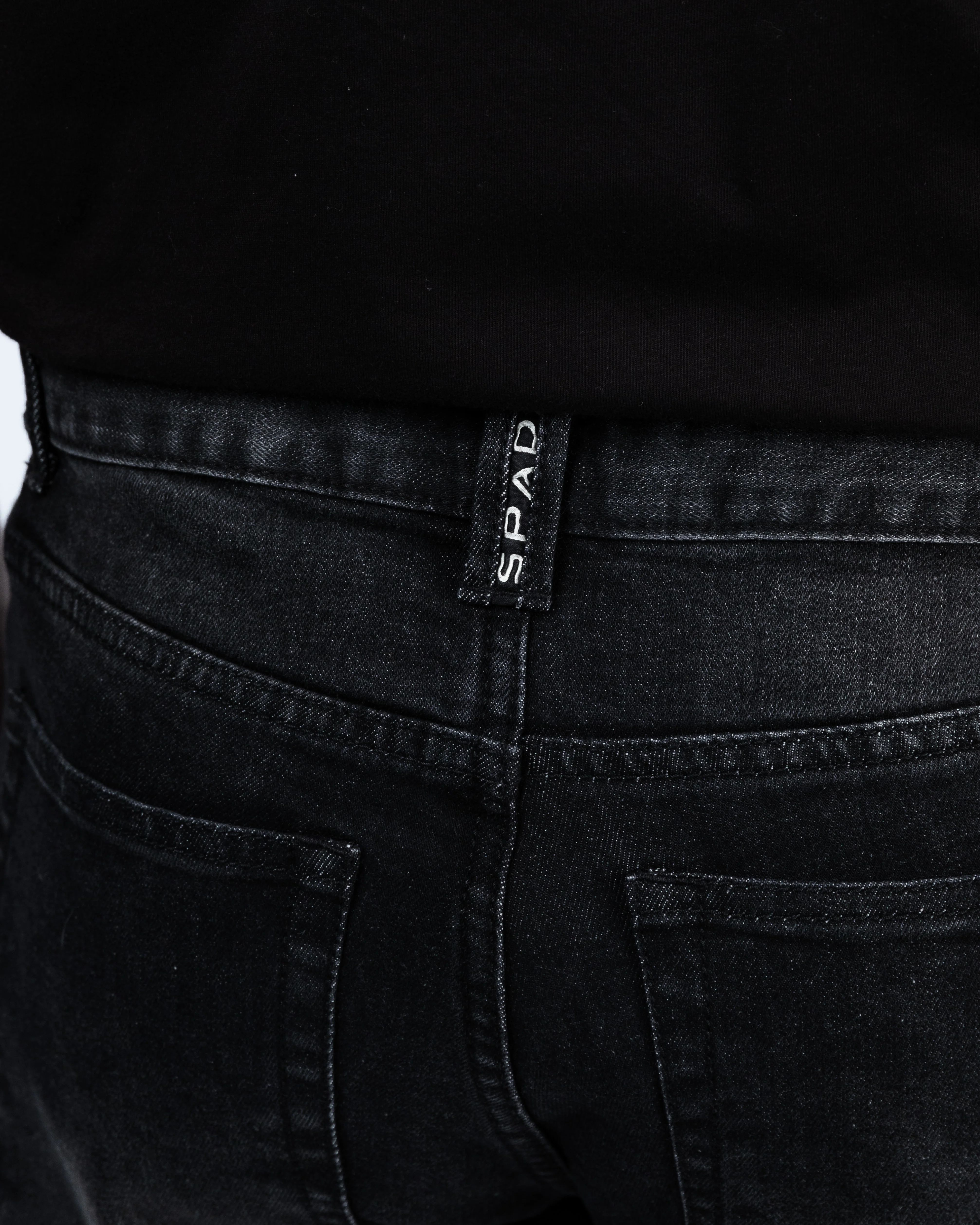Drifter Mens Washed Black Motorcycle Jeans - Image 7