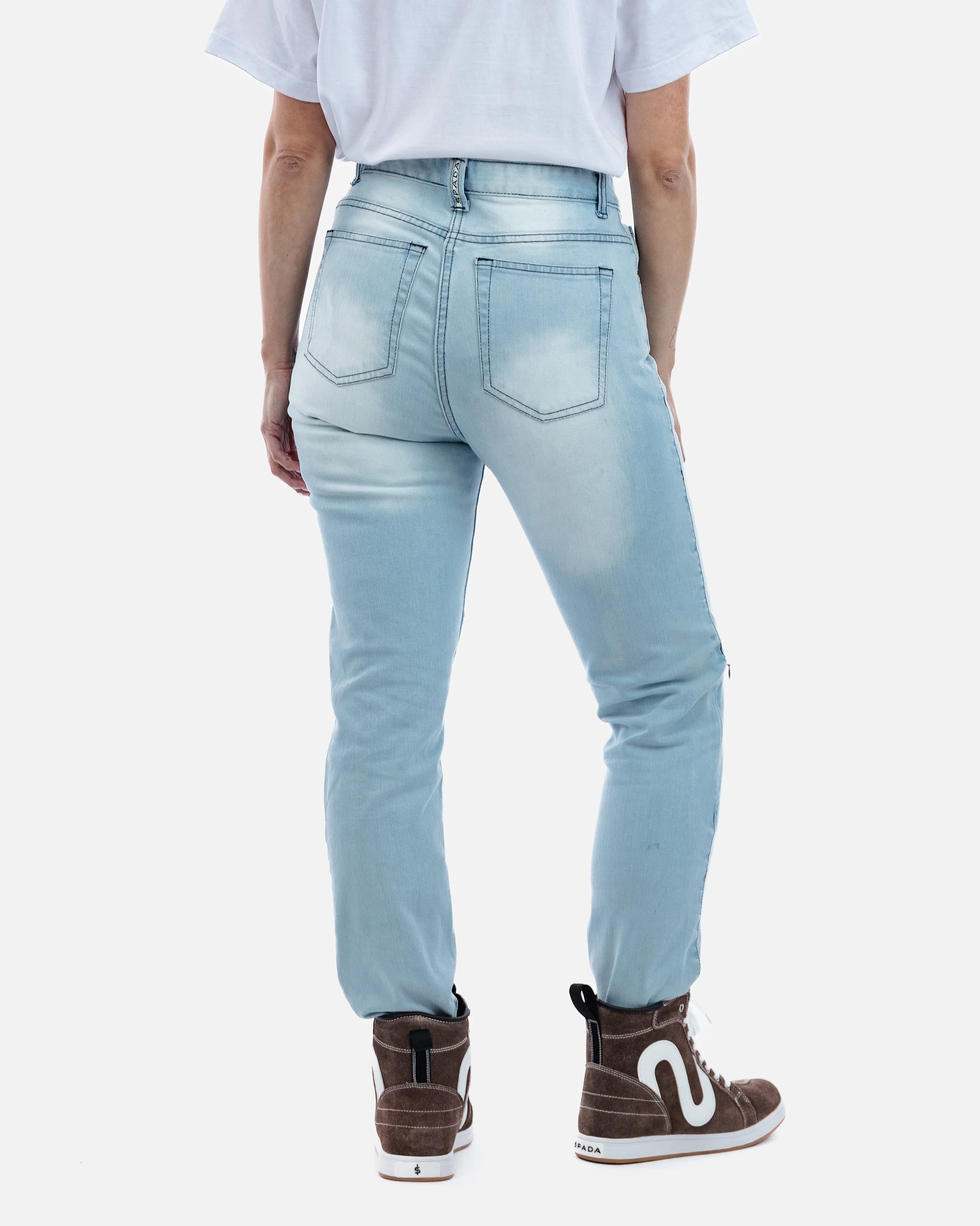 Drifter Ladies Beach Blue Motorcycle Jeans - Image 7