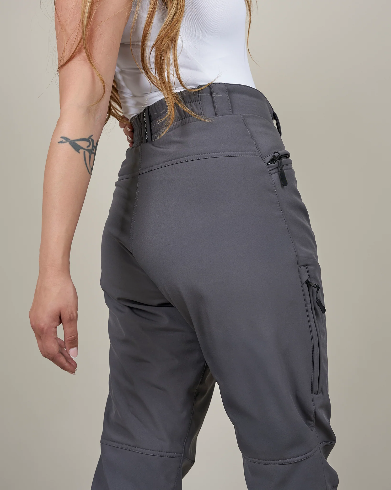 Hairpin Ladies Carbon Grey Waterproof Motorcycle Trousers - Image 6