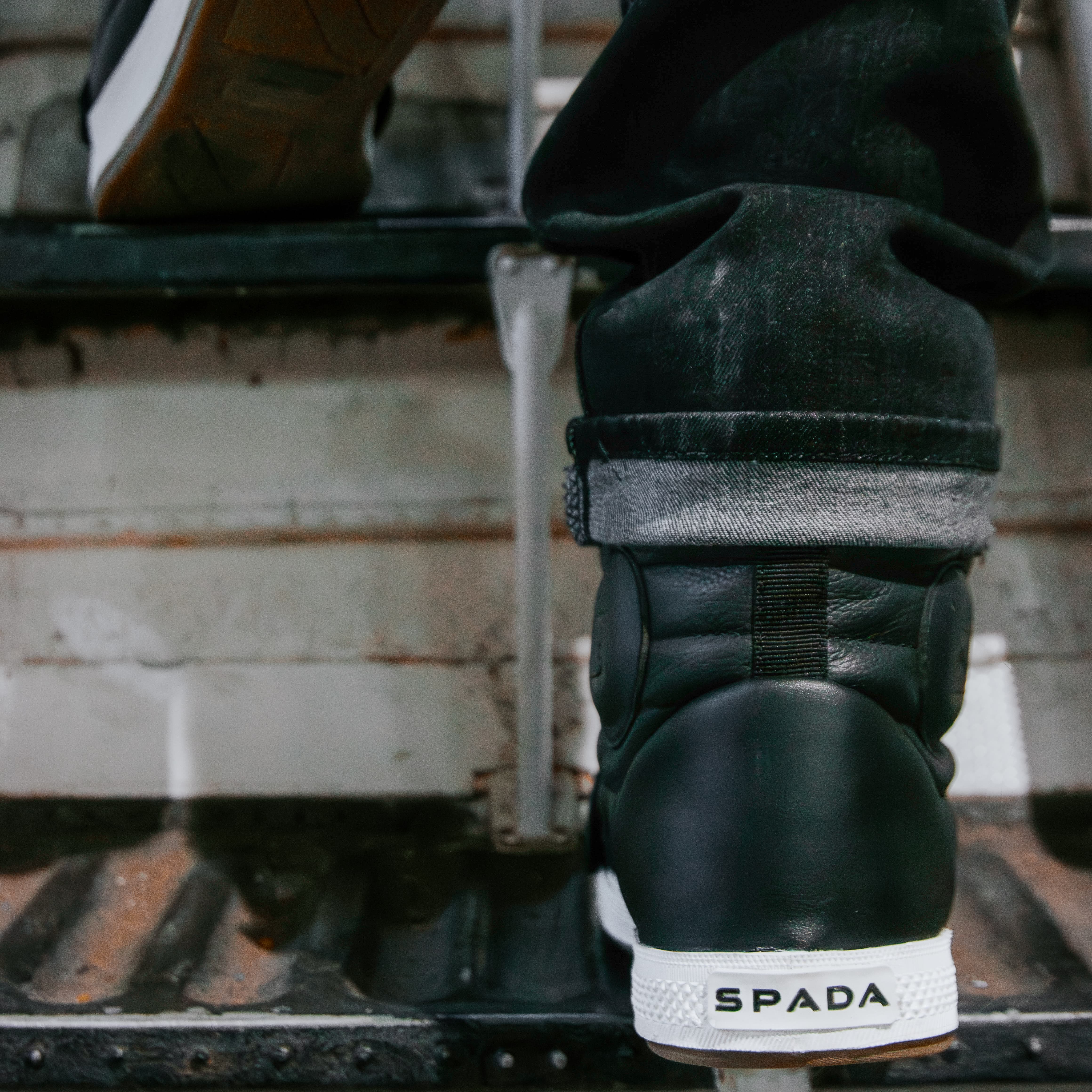 Heat Black High Top Motorcycle Trainers - Image 8