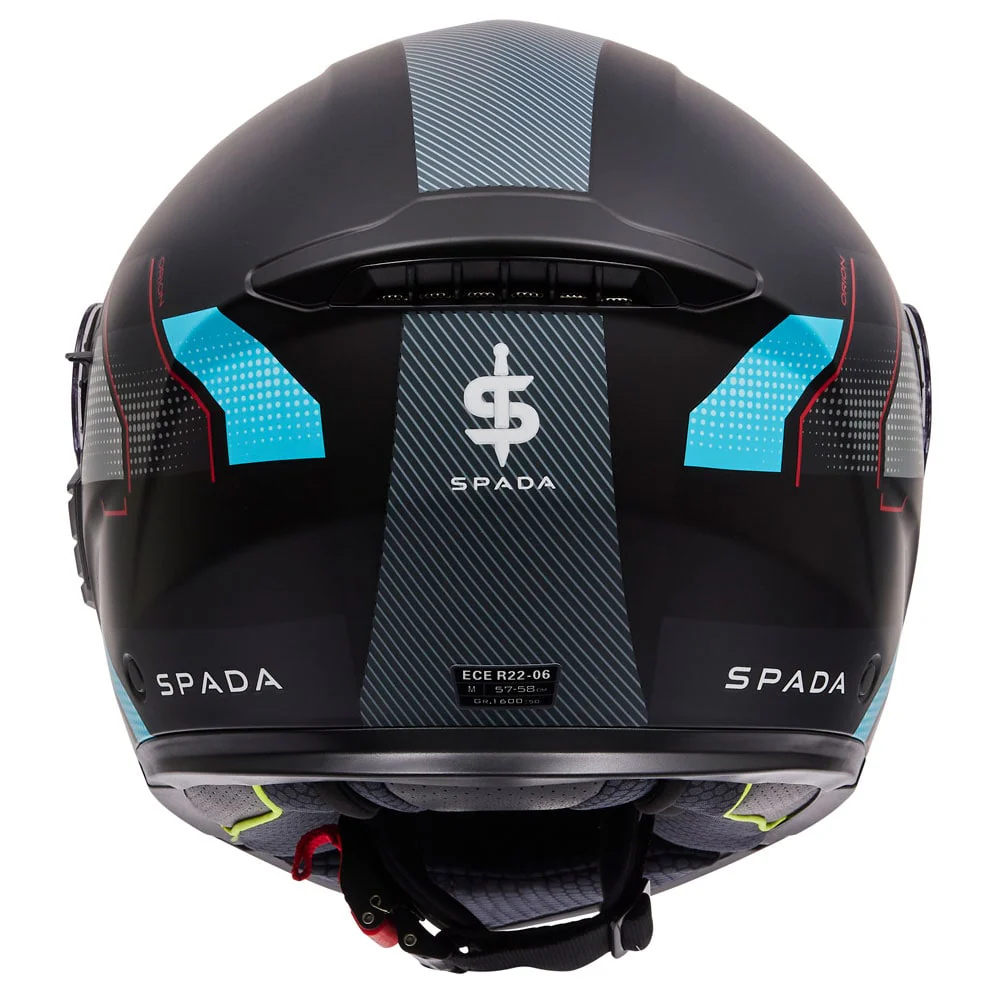 Orion 2 Element Black & Blue Flip Up Motorbike Helmet - Image 3