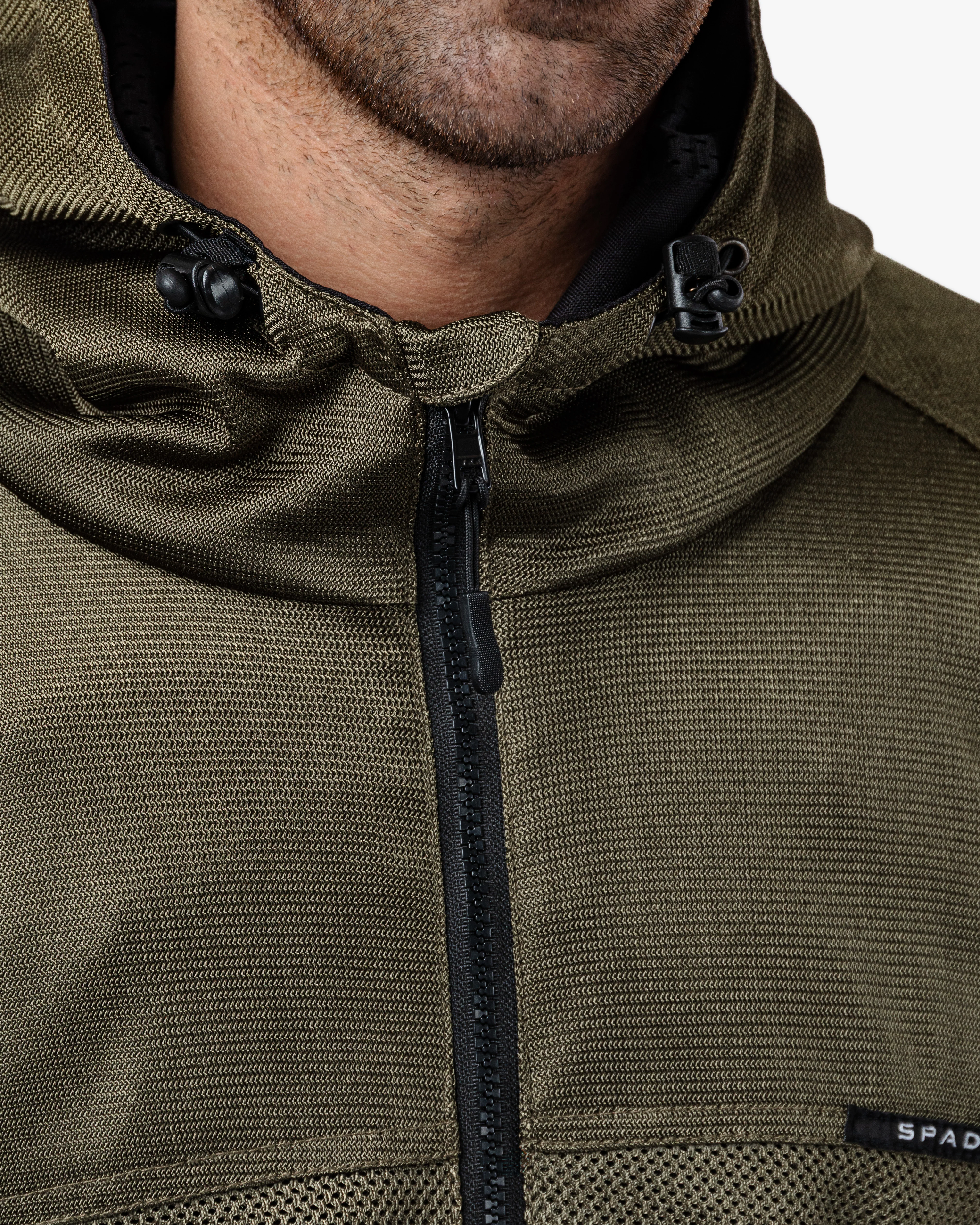Hooded Air Olive Green Ventilated Motorcycle Jacket - Image 11