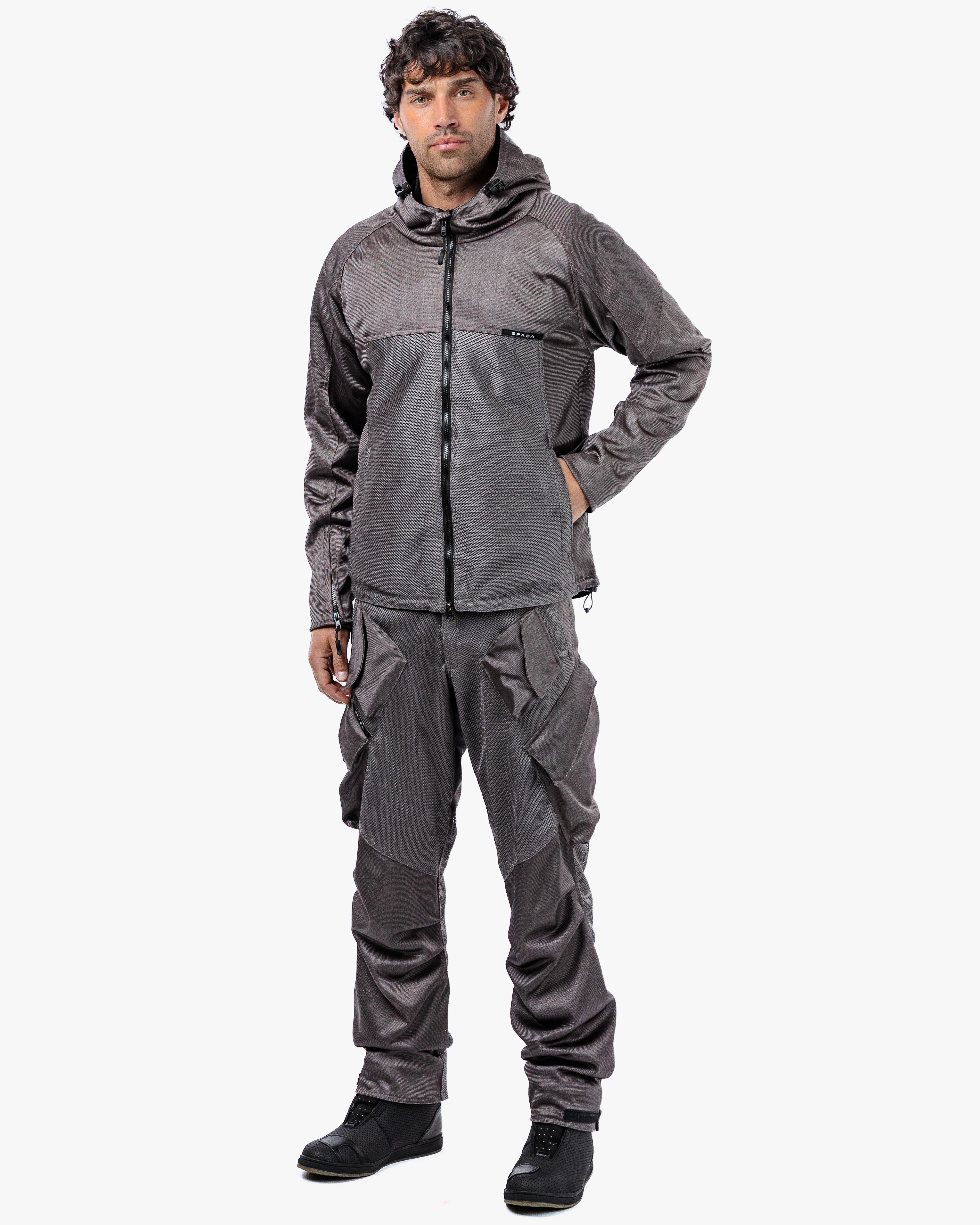 Hooded Air Ultimate Grey Ventilated Motorcycle Jacket - Image 5
