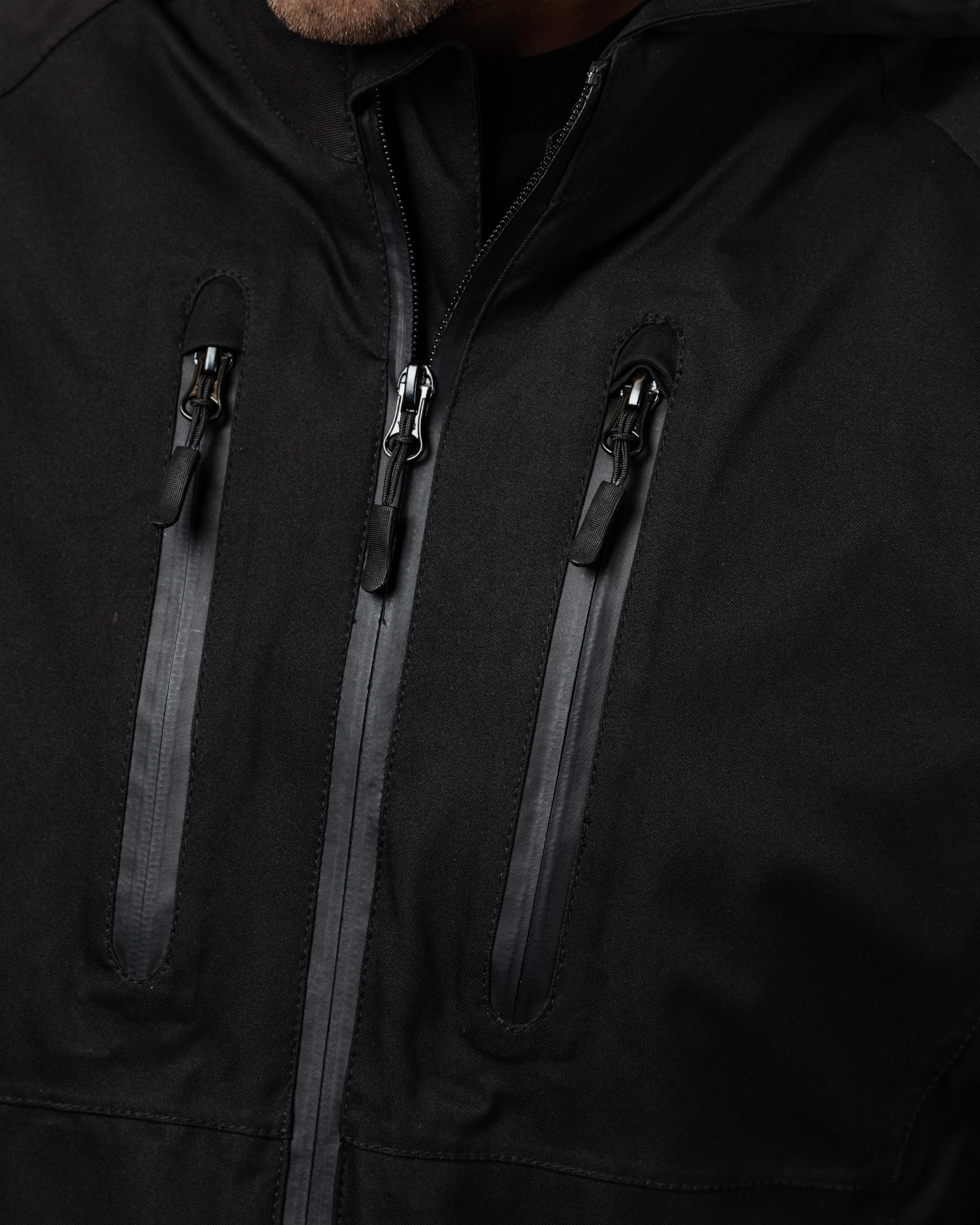 Joe Matt Black Waterproof Motorcycle Jacket - Image 8