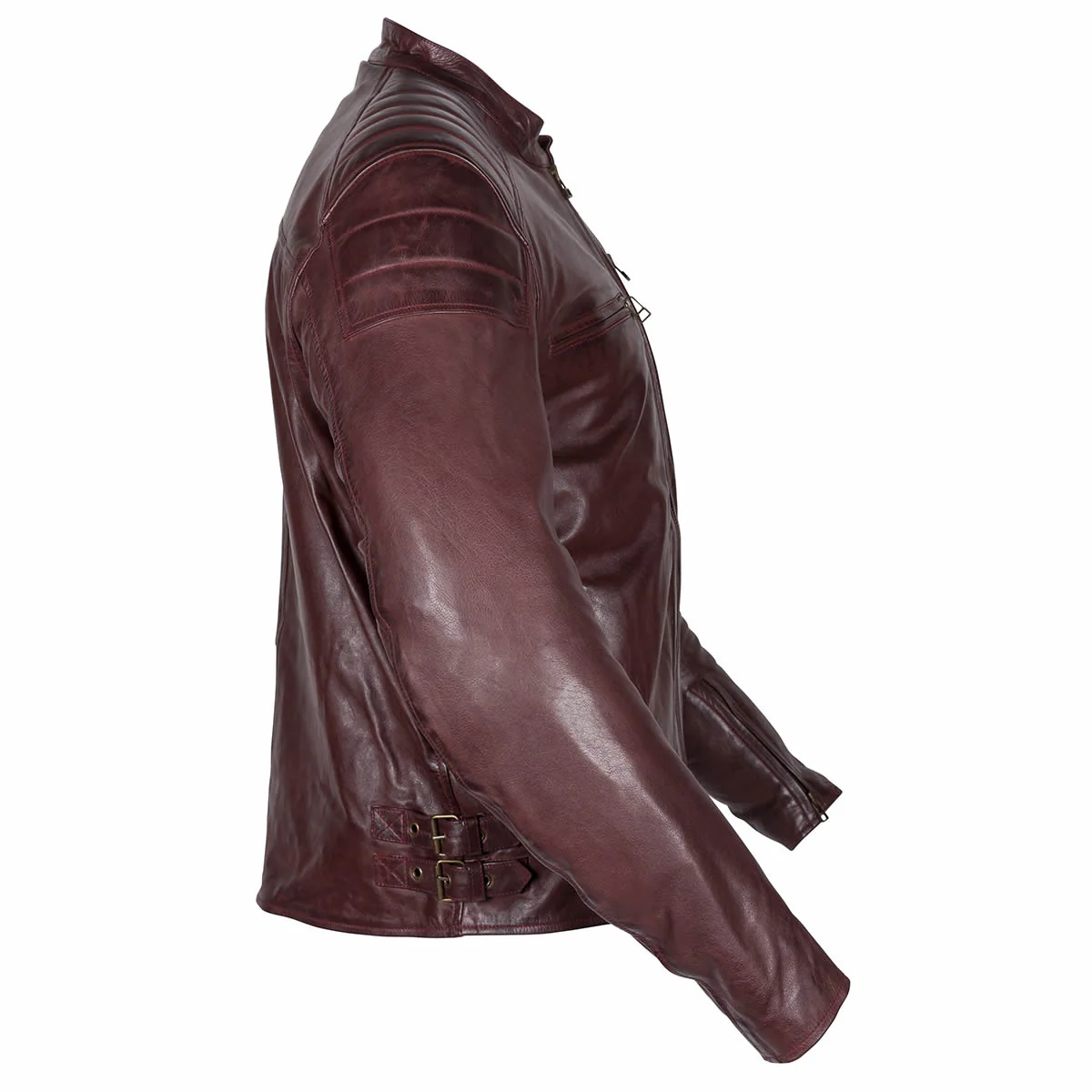 Redux Brown Leather Motorcycle Jacket - Image 2