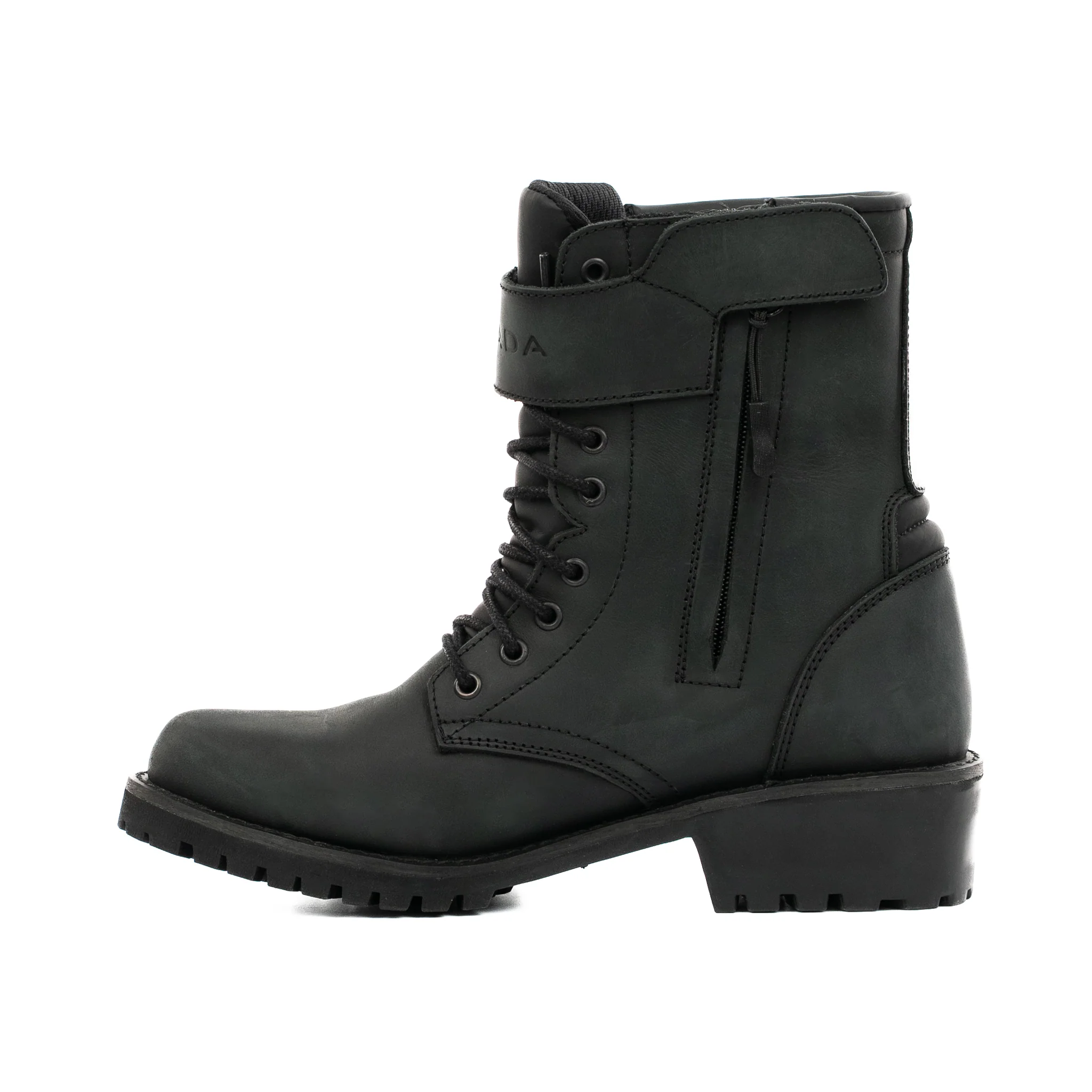 Piston Ladies Black Leather Motorcycle Boots - Image 3