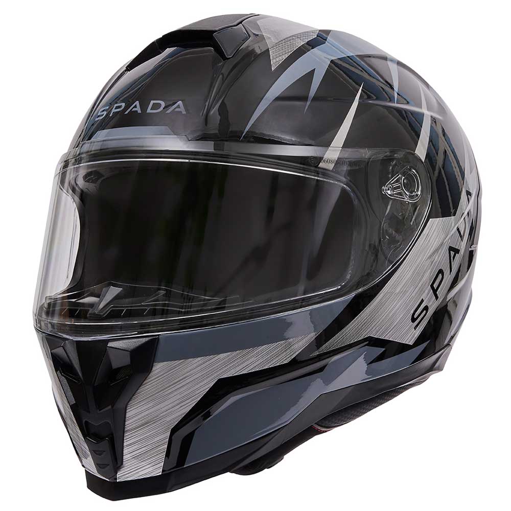 Raiden 2 Thunder Black & Grey Full Face Motorbike Helmet