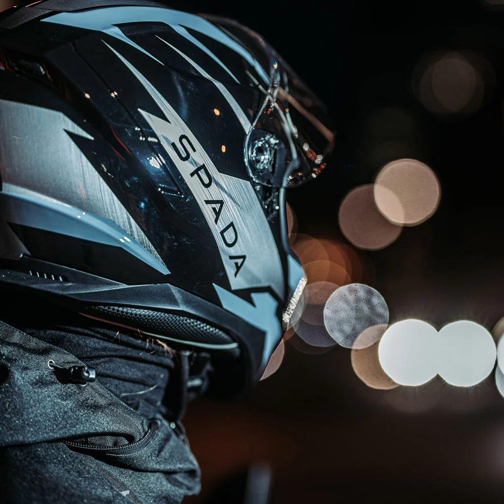 Raiden 2 Thunder Black & Grey Full Face Motorbike Helmet - Image 10
