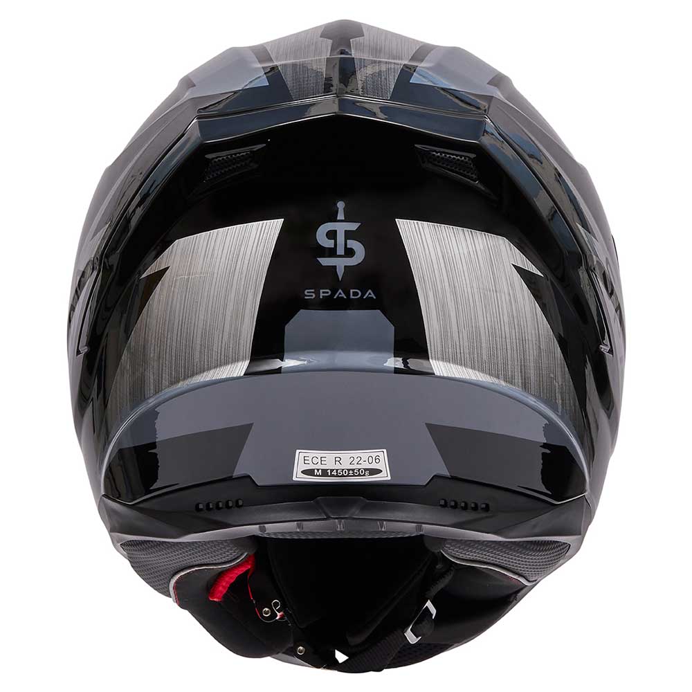 Raiden 2 Thunder Black & Grey Full Face Motorbike Helmet - Image 3
